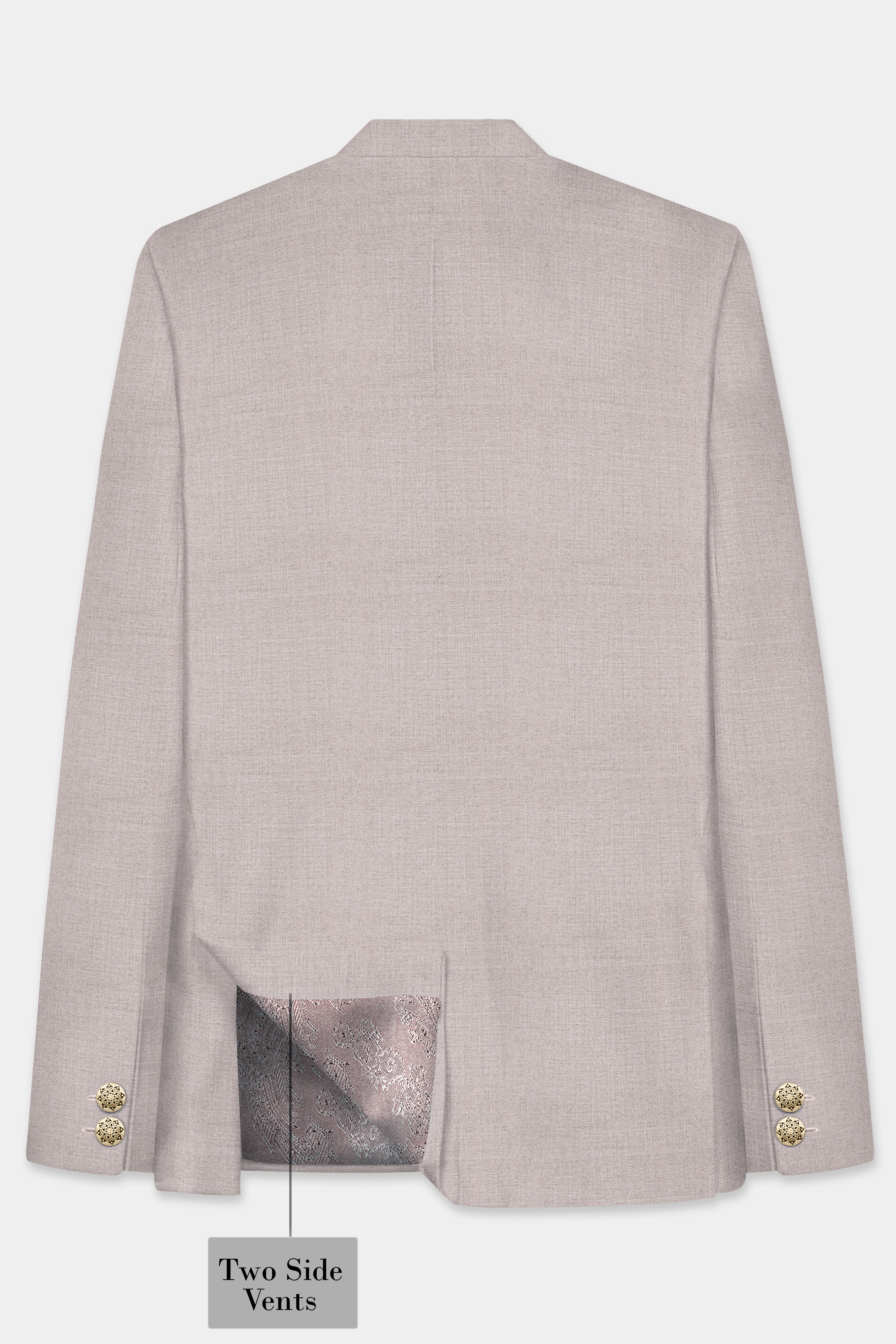 Clamshell Cream Wool Rich Bandhgala Suit