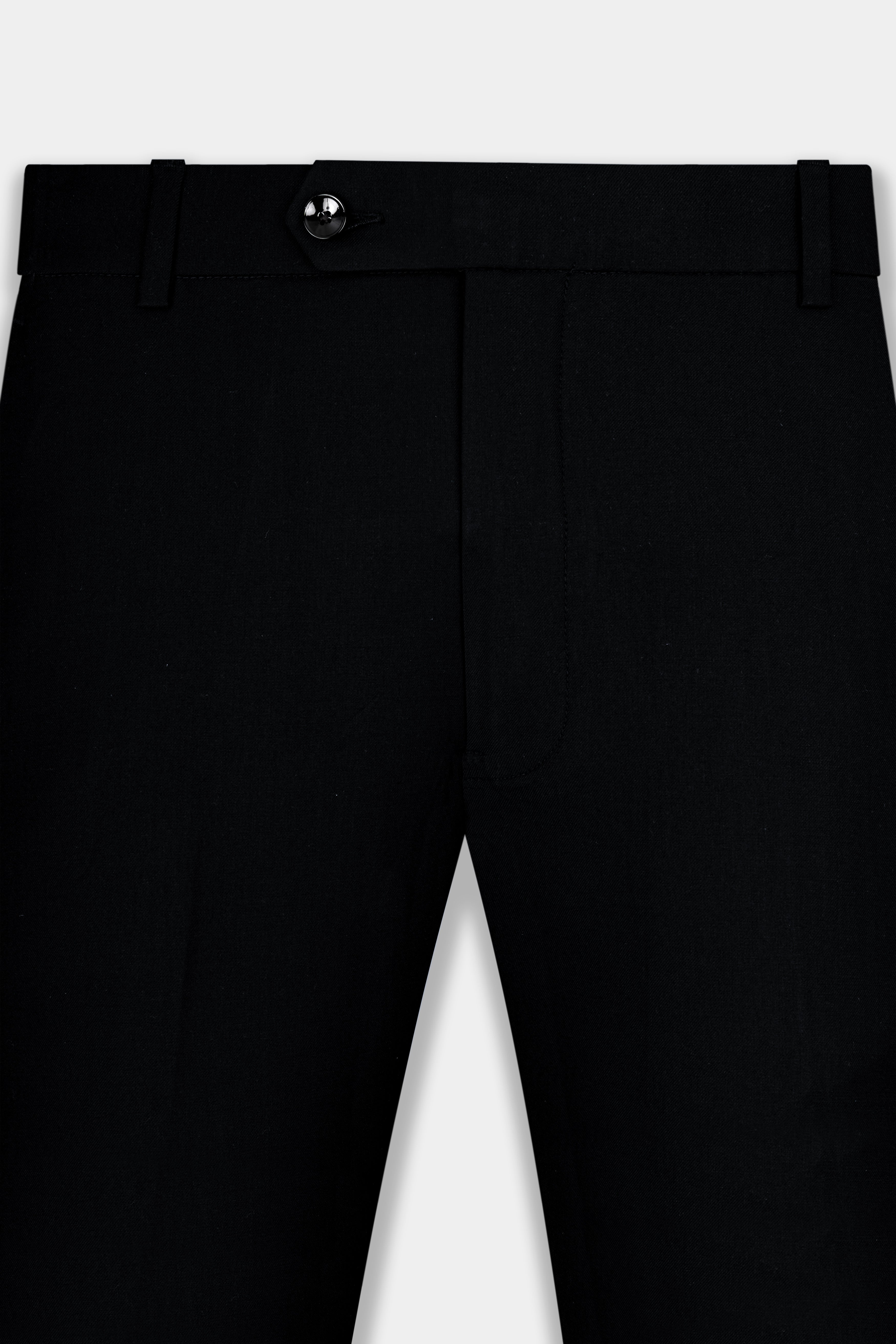 Jade Black Stretchable Subtle Sheen Patch Pockets Sport Suit