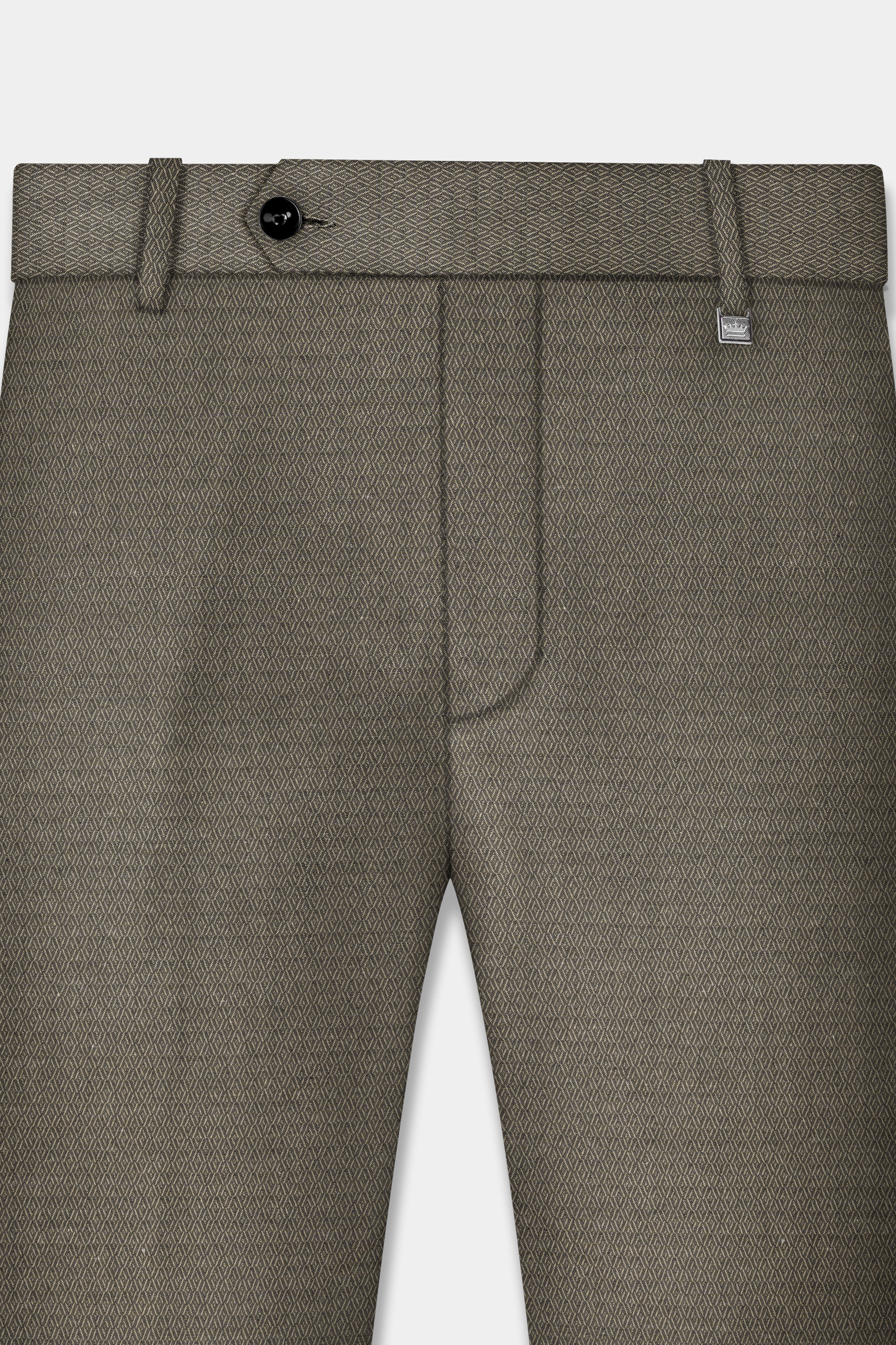 Wenge Brown Dobby Textured wool blend Double breasted Suit