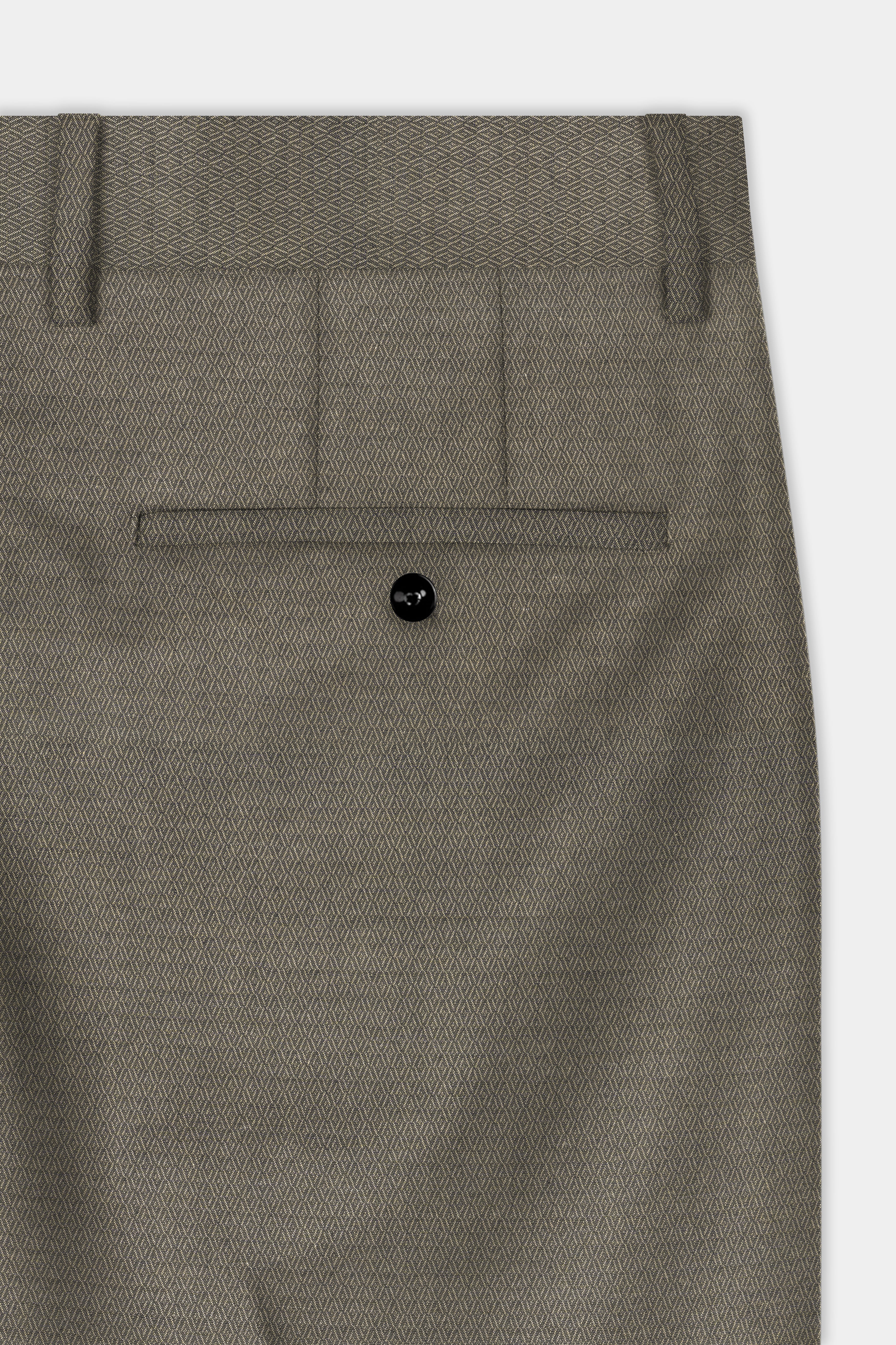 Wenge Brown Dobby Textured wool blend Double breasted Suit