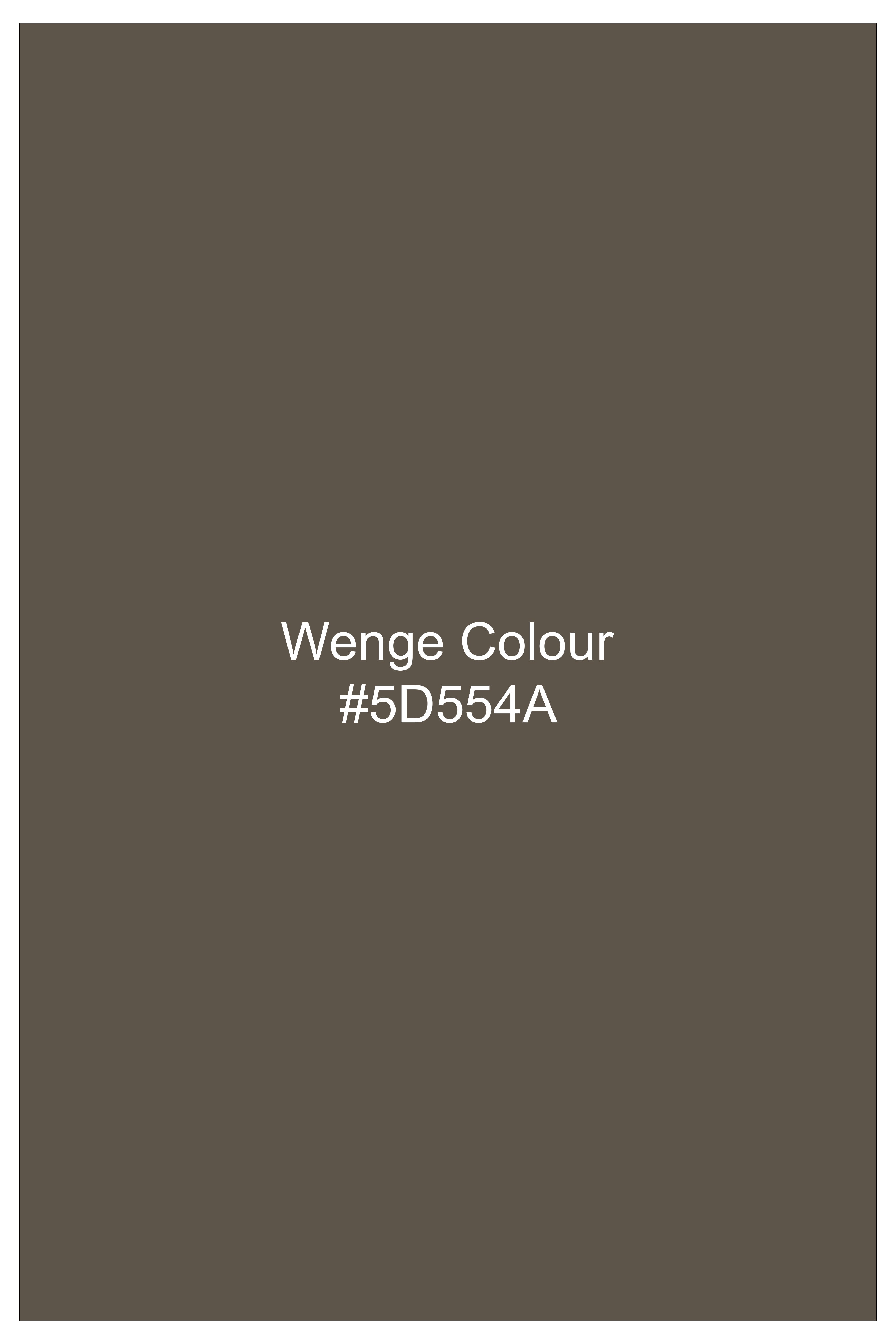 Wenge Brown Dobby Textured wool blend Double breasted Suit