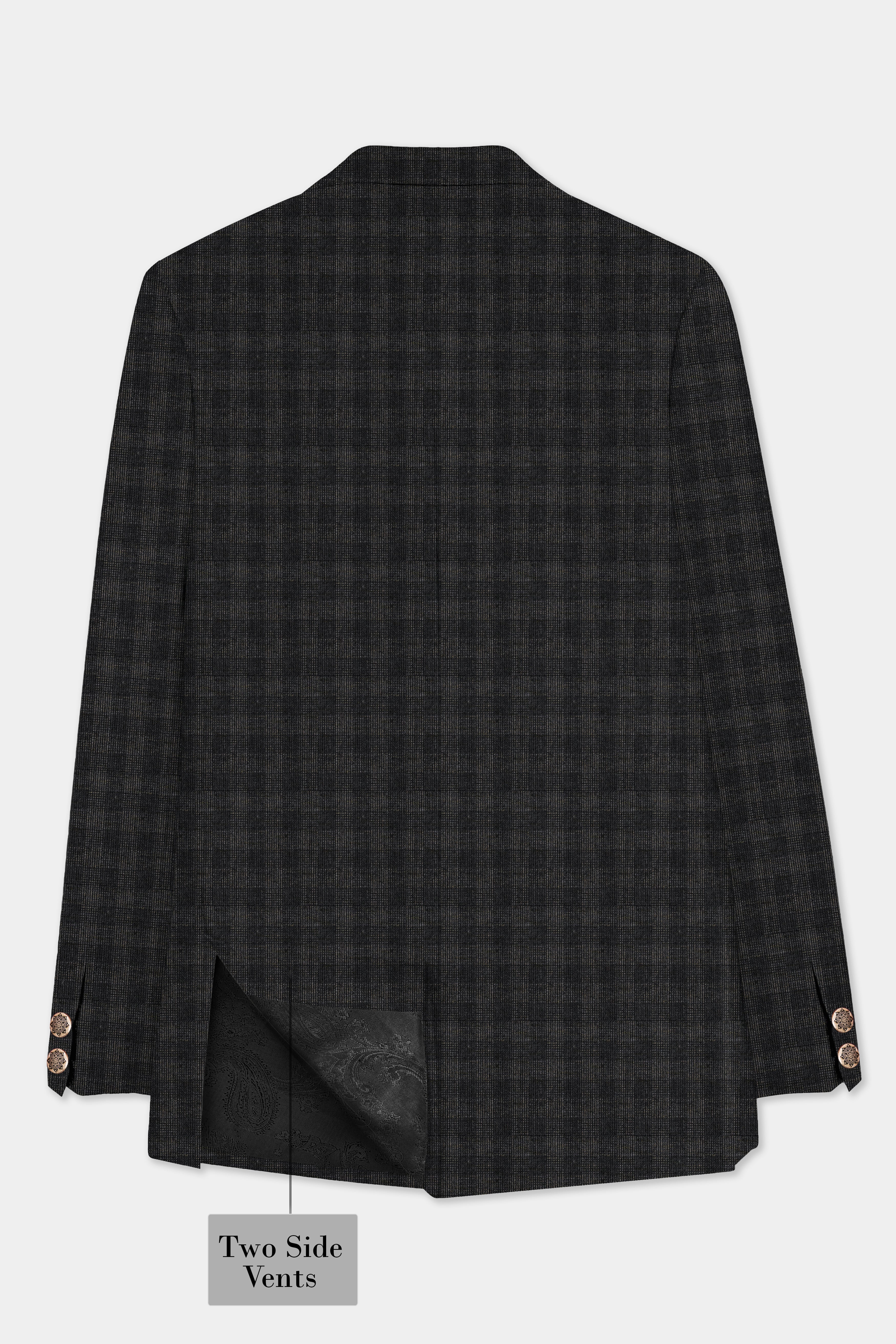 Thunder Gray Plaid Wool Rich Suit
