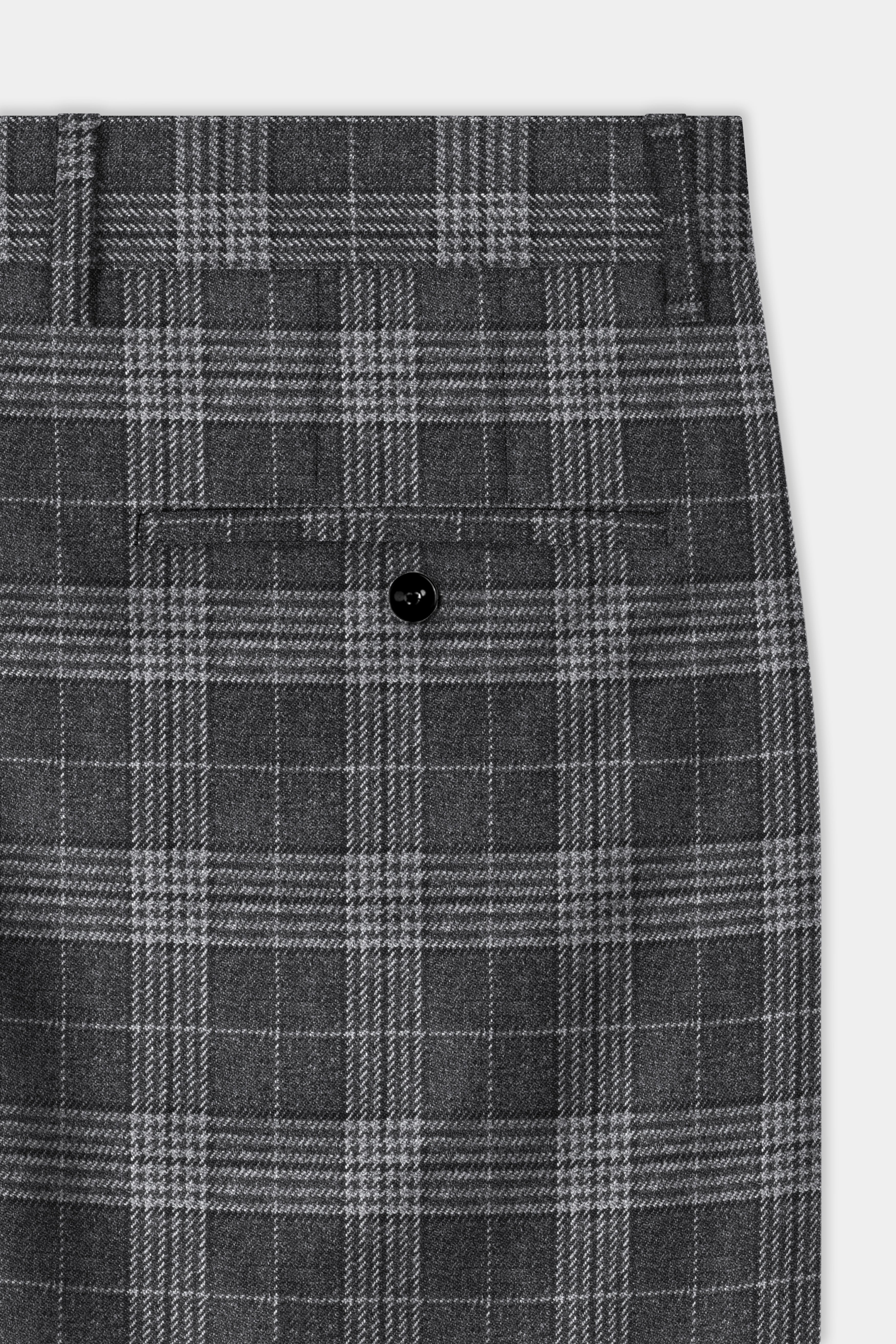 Heavy Metal Gray Plaid Wool Blend Suit