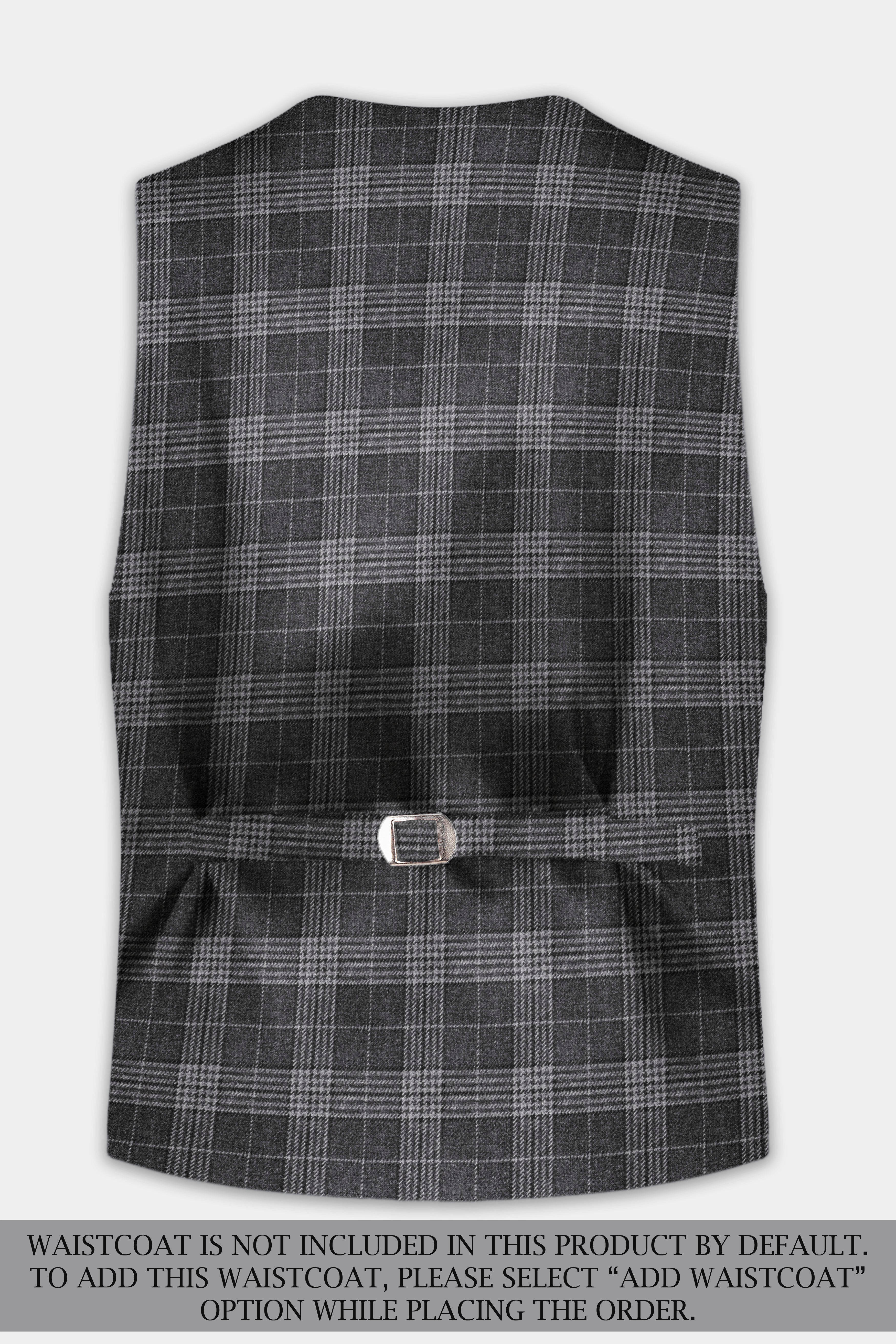Heavy Metal Gray Plaid Wool Blend Suit