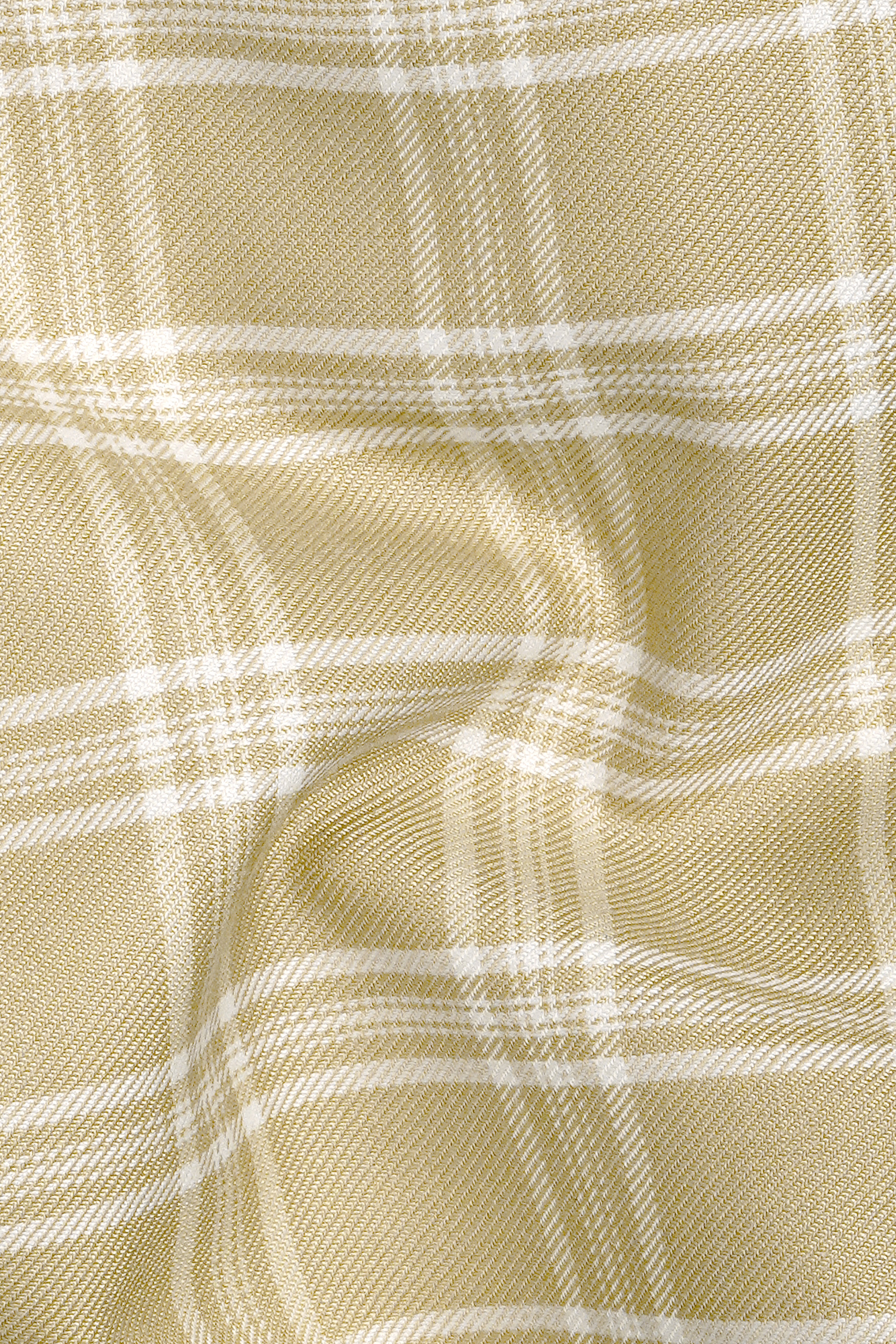 Desert Sand Cream Plaid Wool Blend Double Breasted Suit