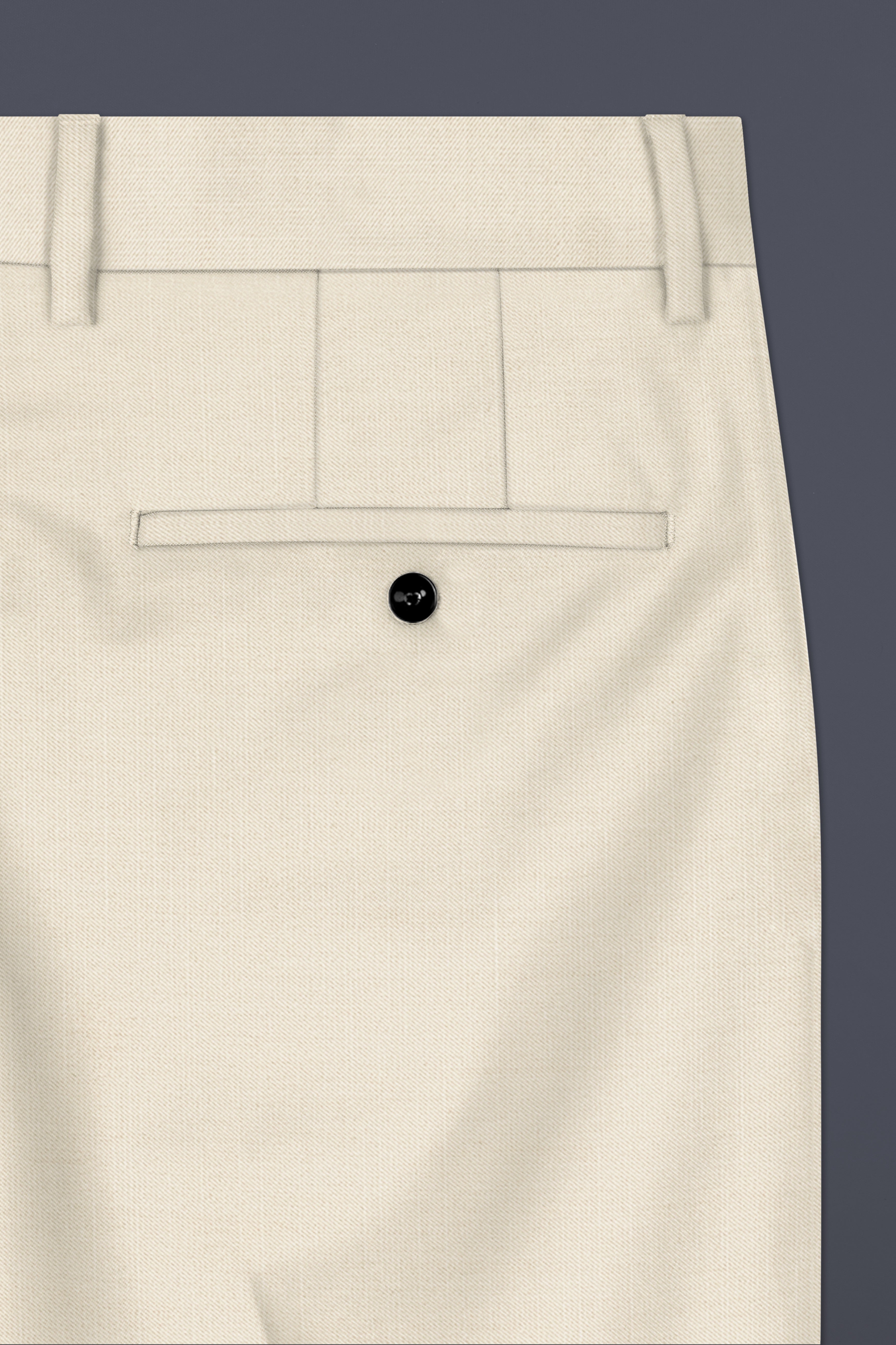 Moon Mist Cream Solid Wool Blend Bandhgala Suit