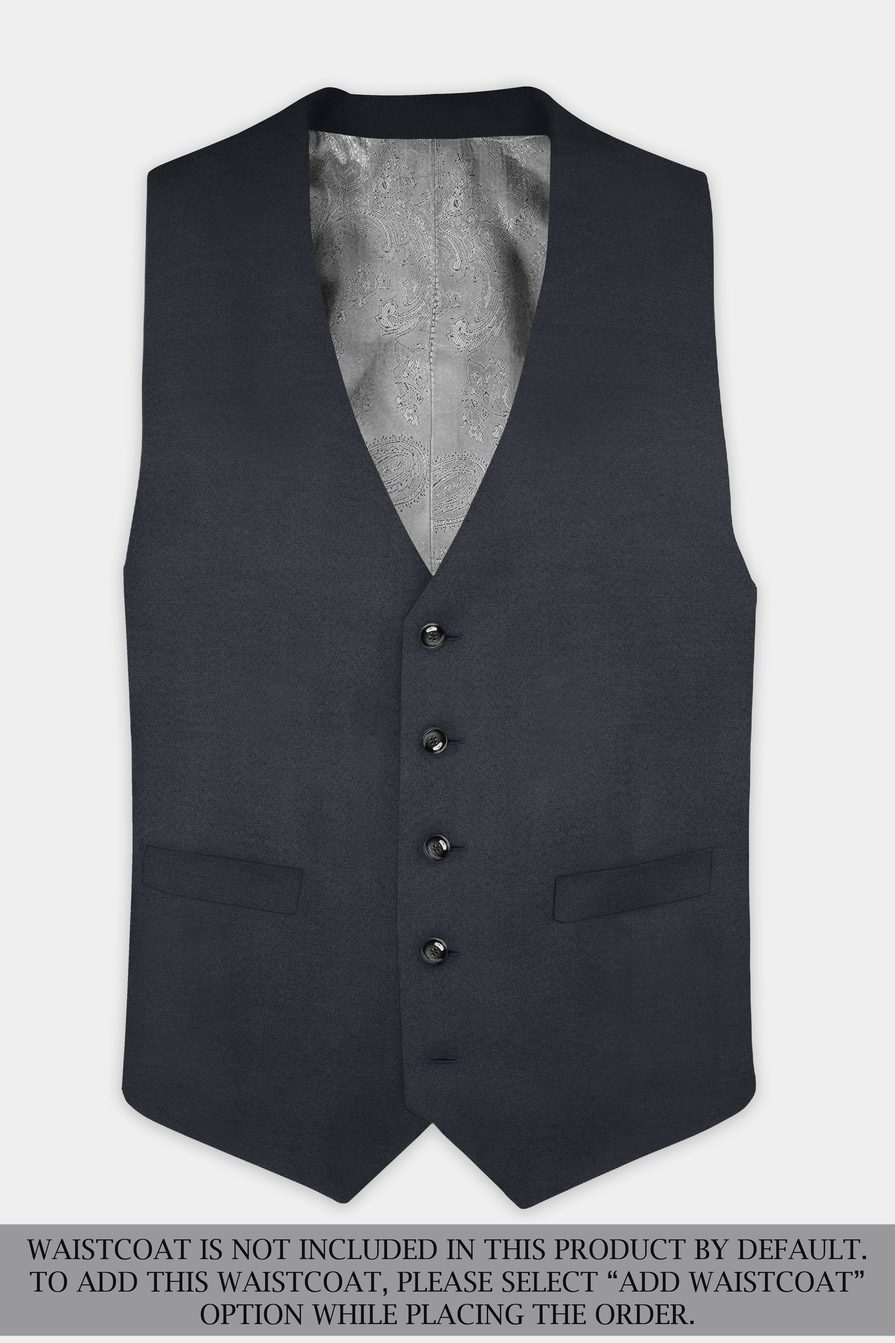 Piano Gray Wool Blend Single Breasted Suit