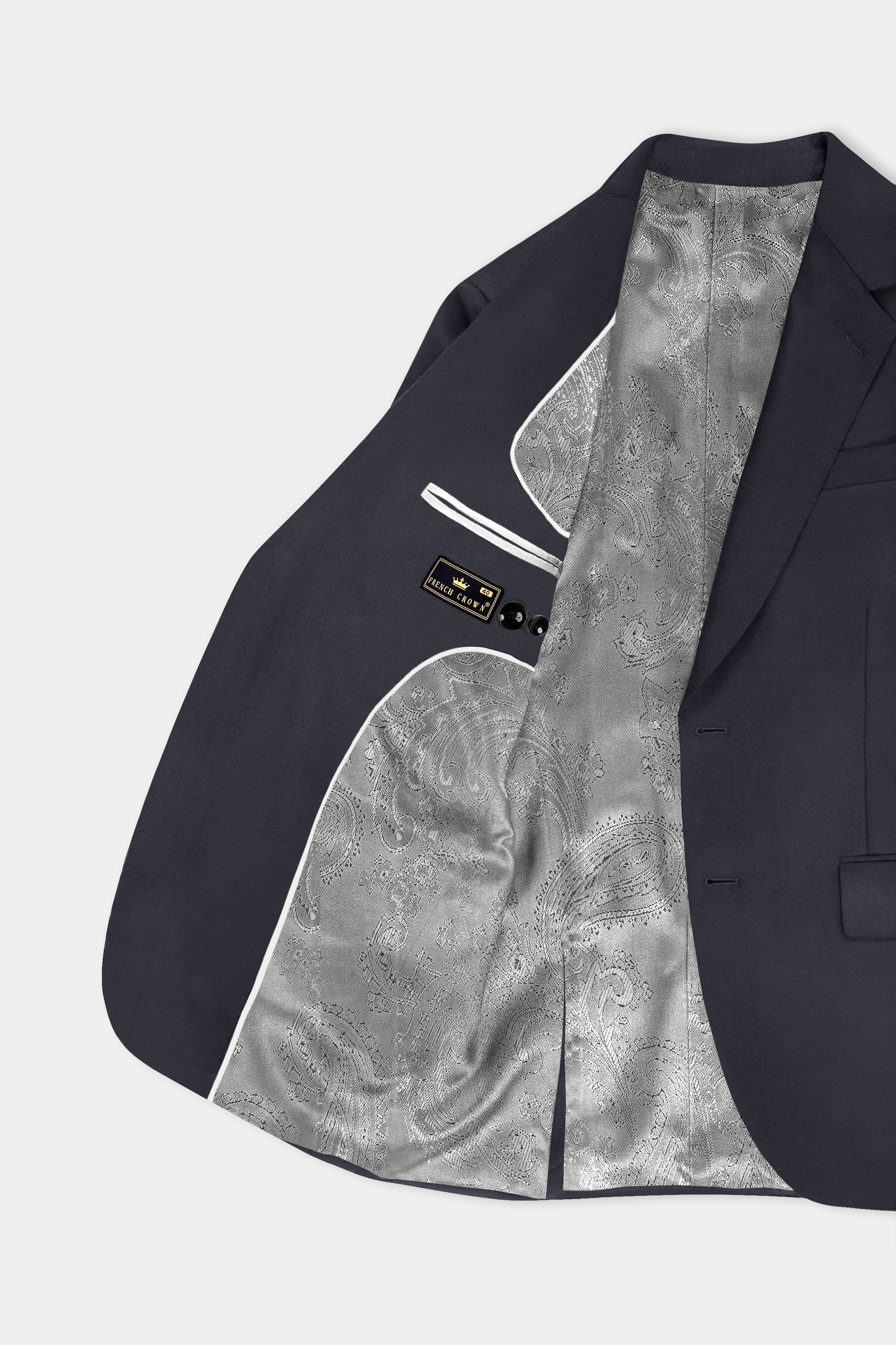 Piano Gray Wool Blend Single Breasted Suit