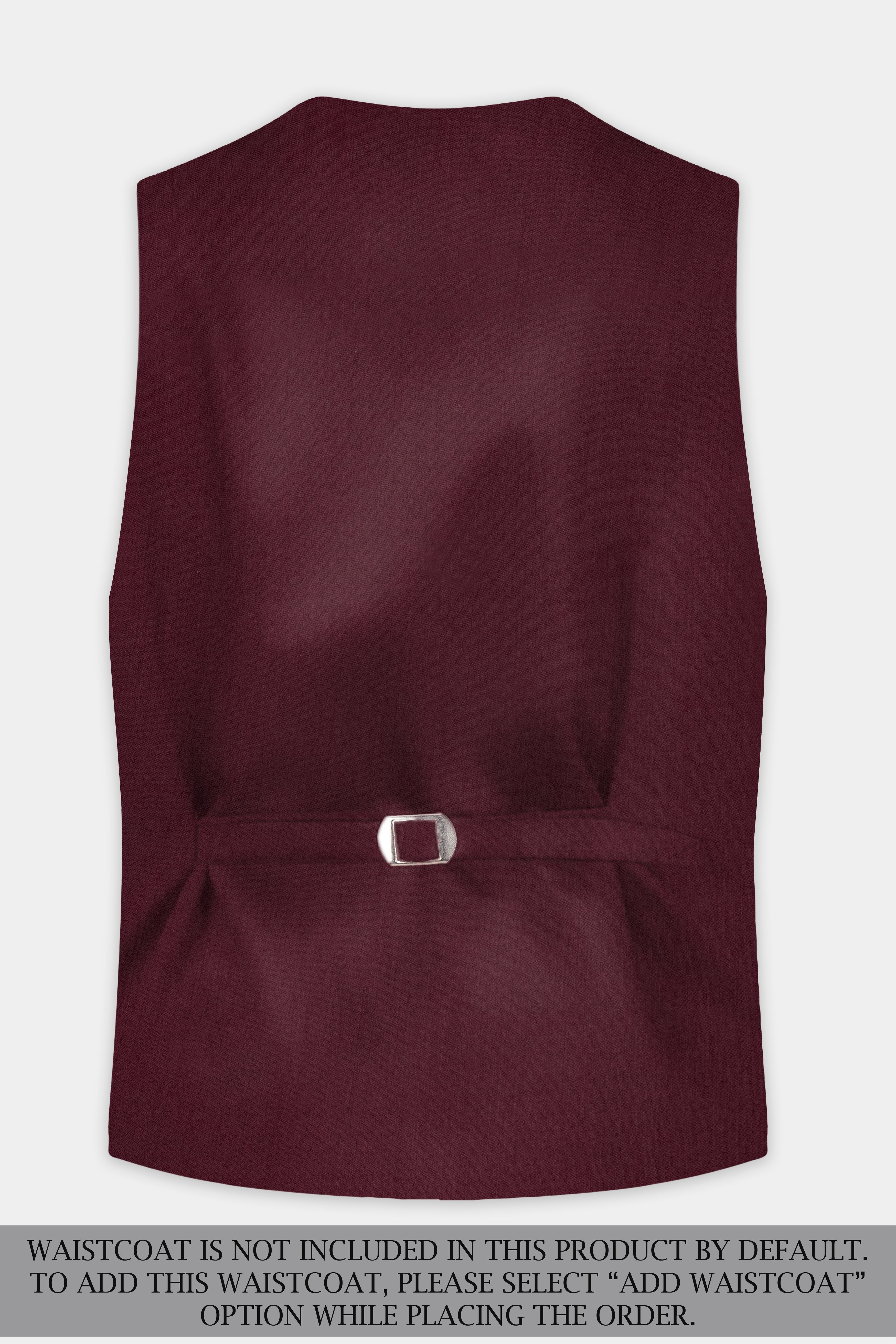 Tamarind Maroon Wool Blend Single Breasted Suit