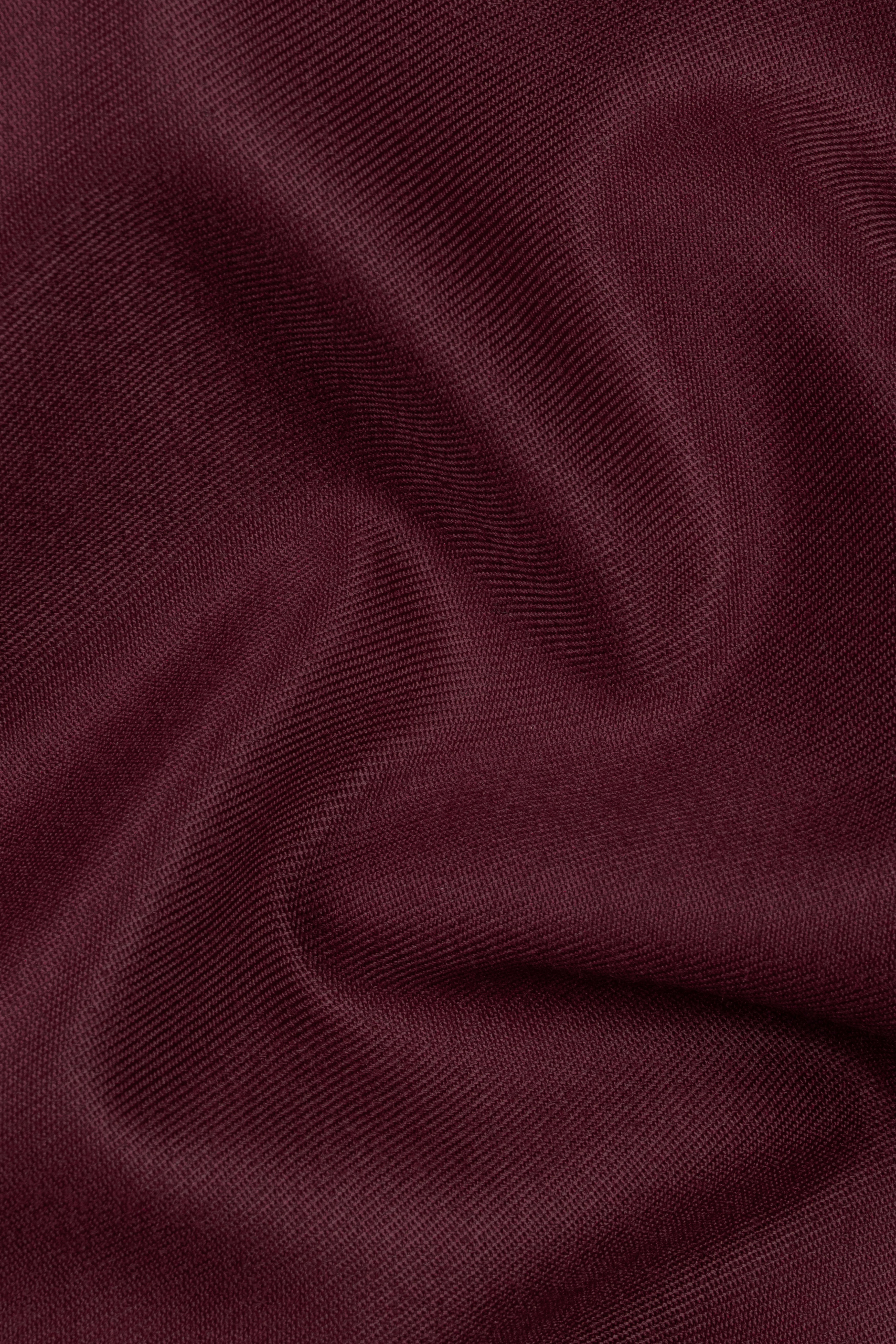 Tamarind Maroon Wool Blend Single Breasted Suit