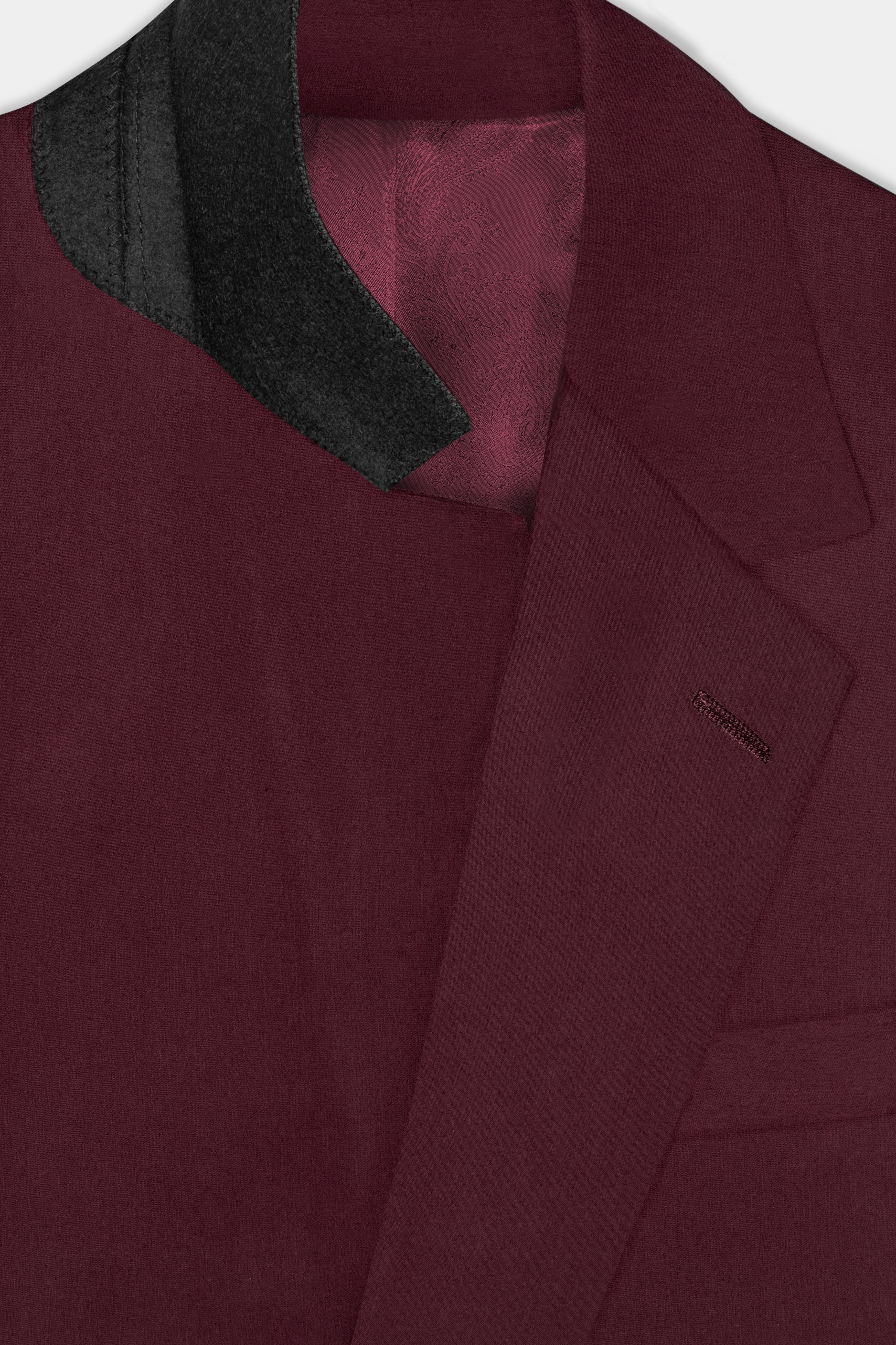 Tamarind Maroon Wool Blend Single Breasted Suit