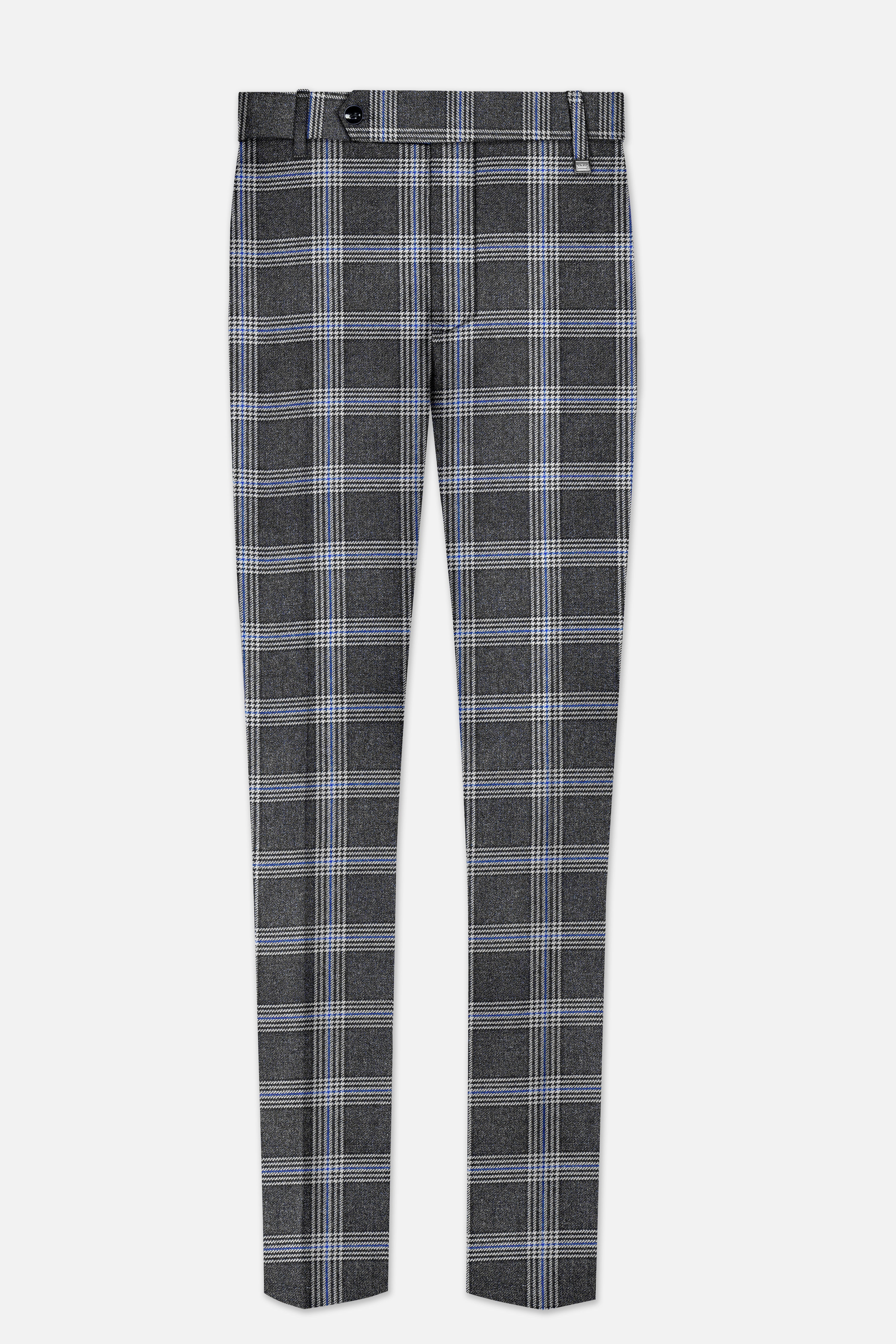 Iridium Gray Plaid Tweed Double Breasted Suit