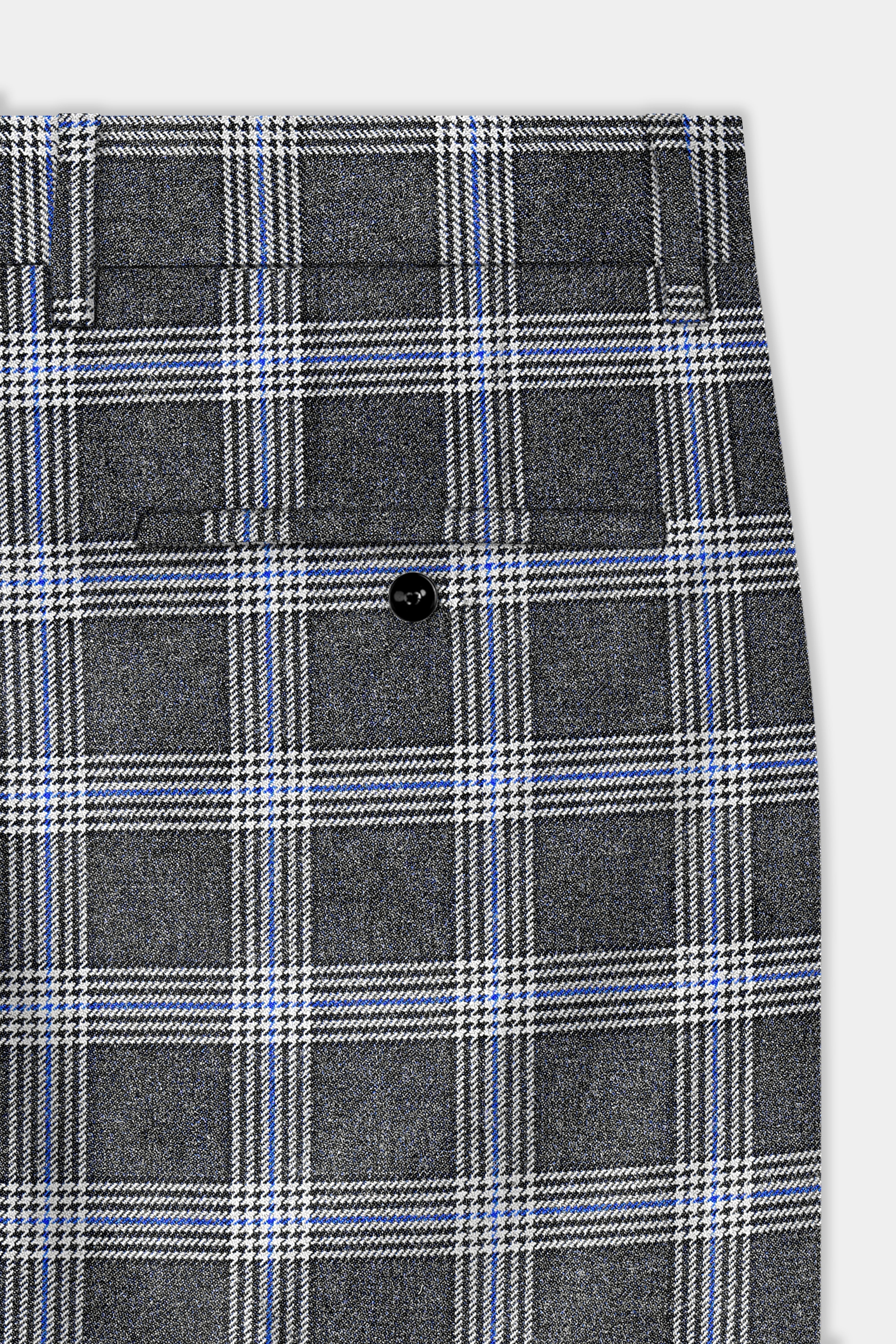 Iridium Gray Plaid Tweed Double Breasted Suit