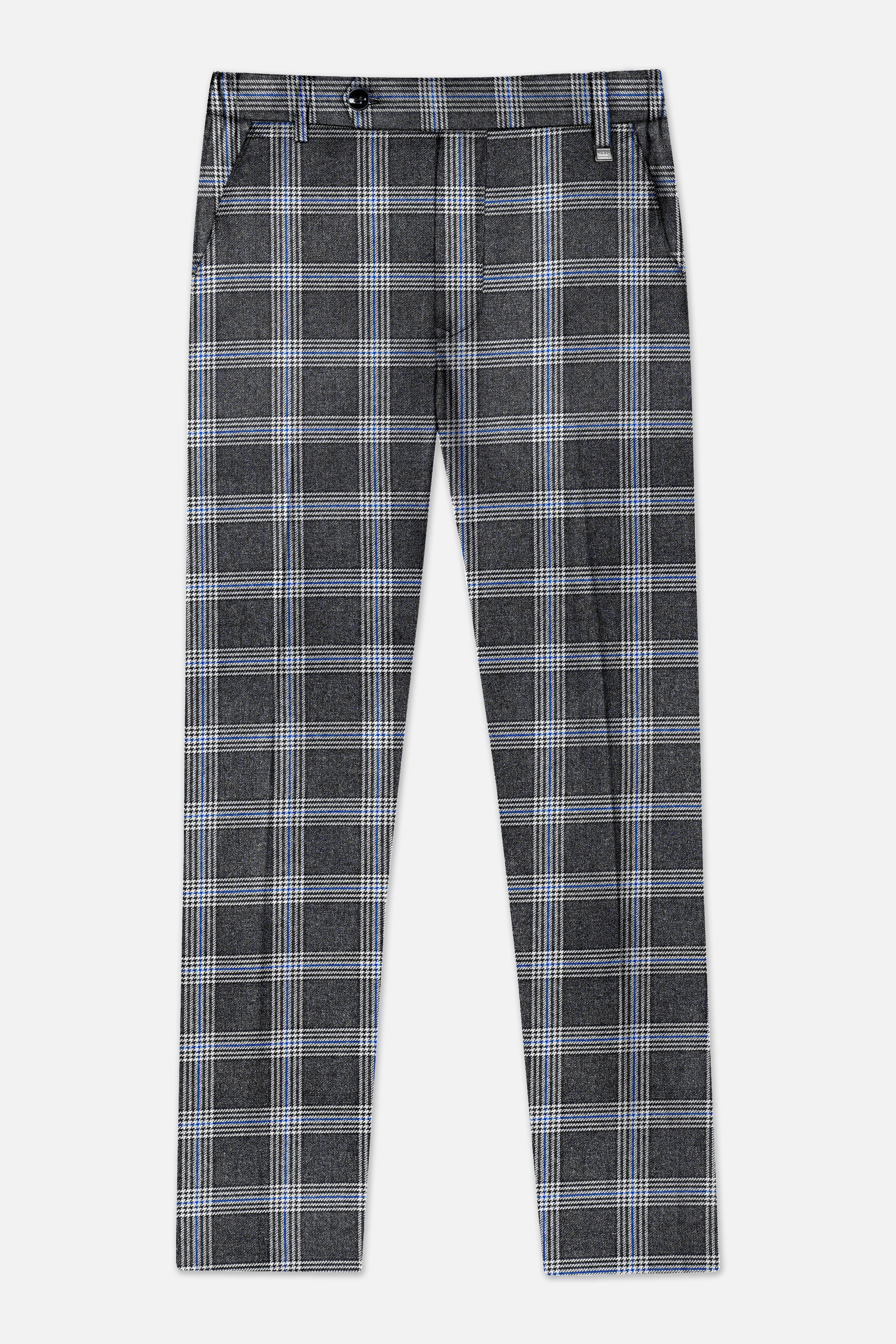 Iridium Gray Plaid Tweed Double Breasted Suit