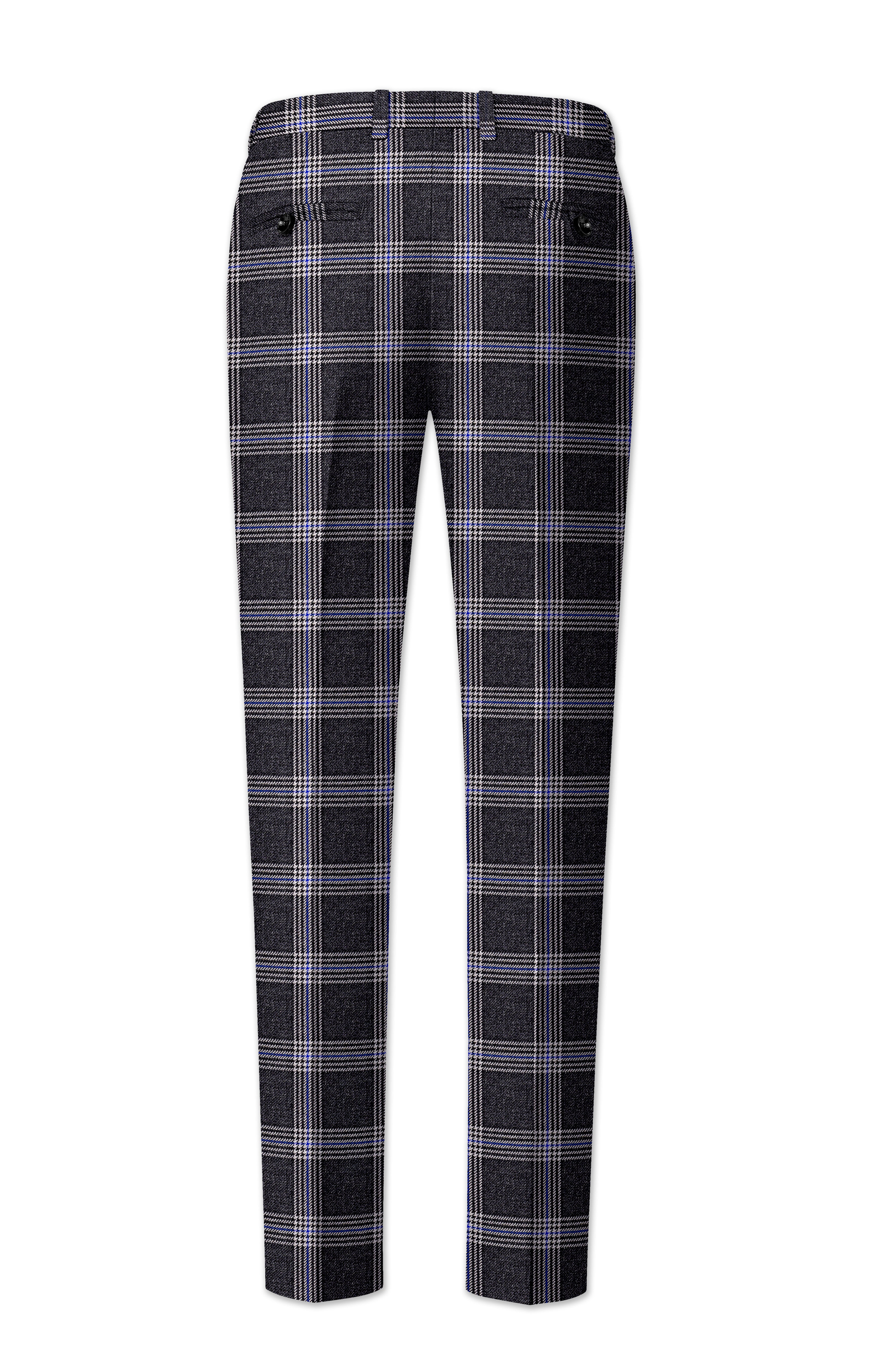 Iridium Gray Plaid Tweed Double Breasted Suit