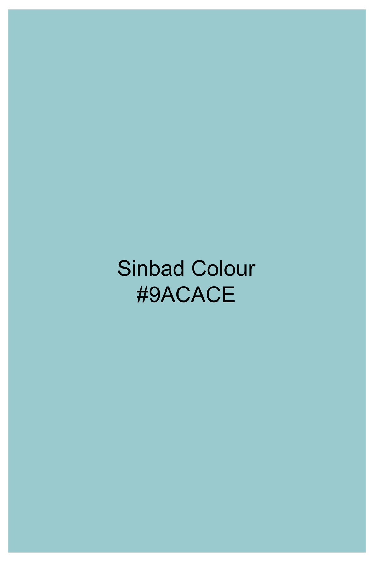 Korean Sinbad Blue Solid Wool Blend Tuxedo Suit