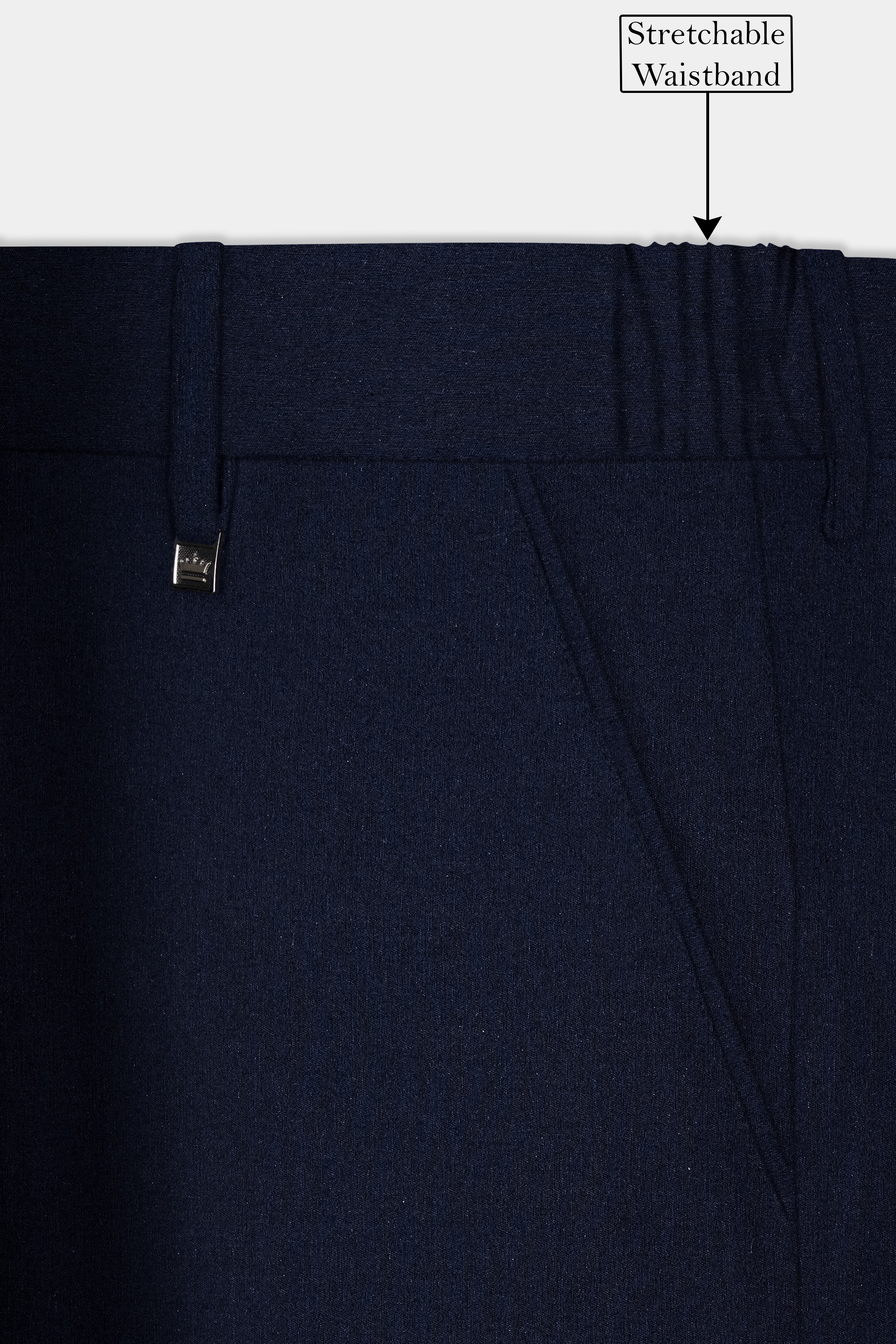 Navy Subtle Sheen Wool Blend Double Breasted Suit