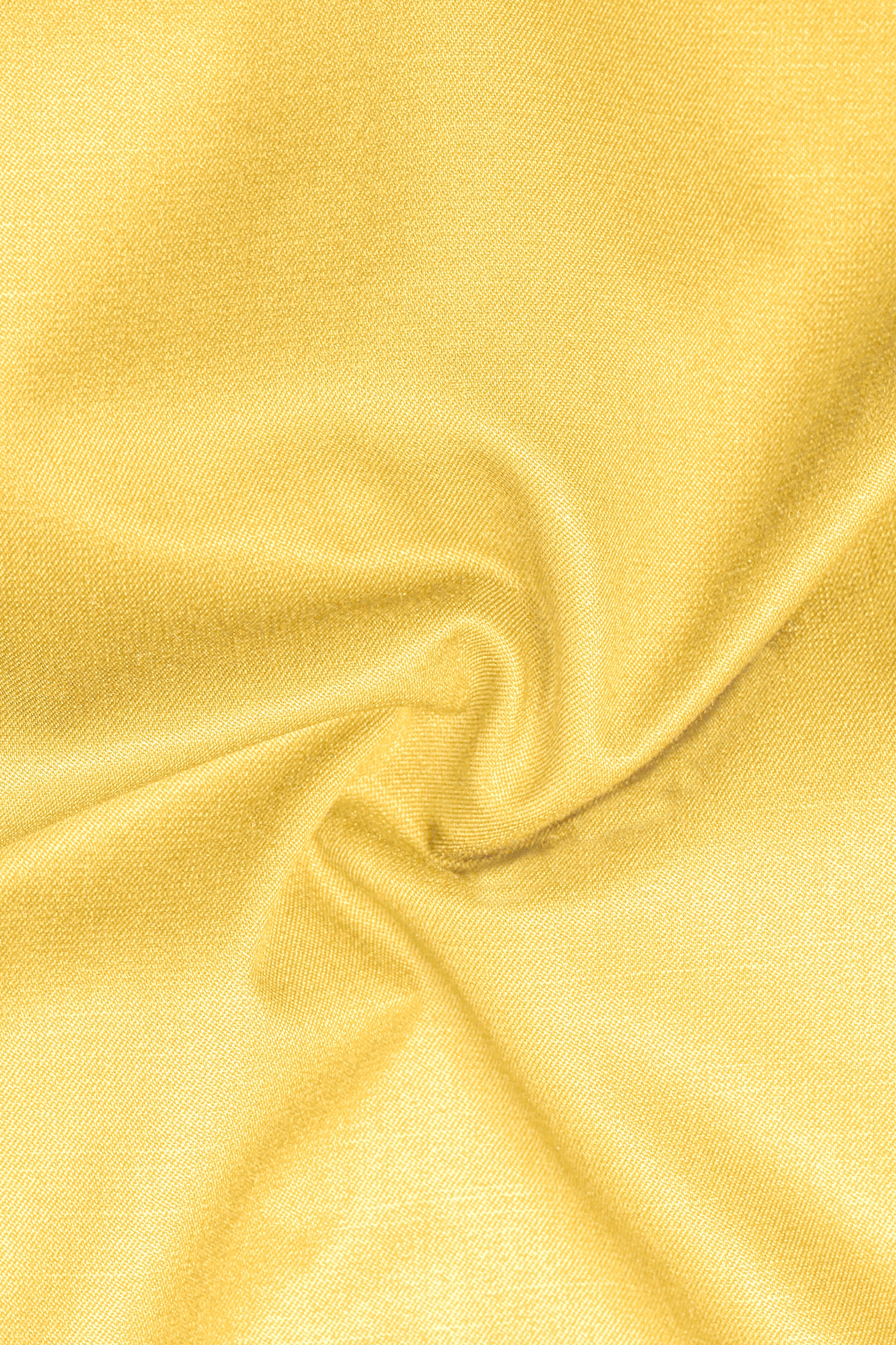 Saffron Elegance-Lemon Yellow Solid Wool Rich Single Breasted Stretchable traveler Suit