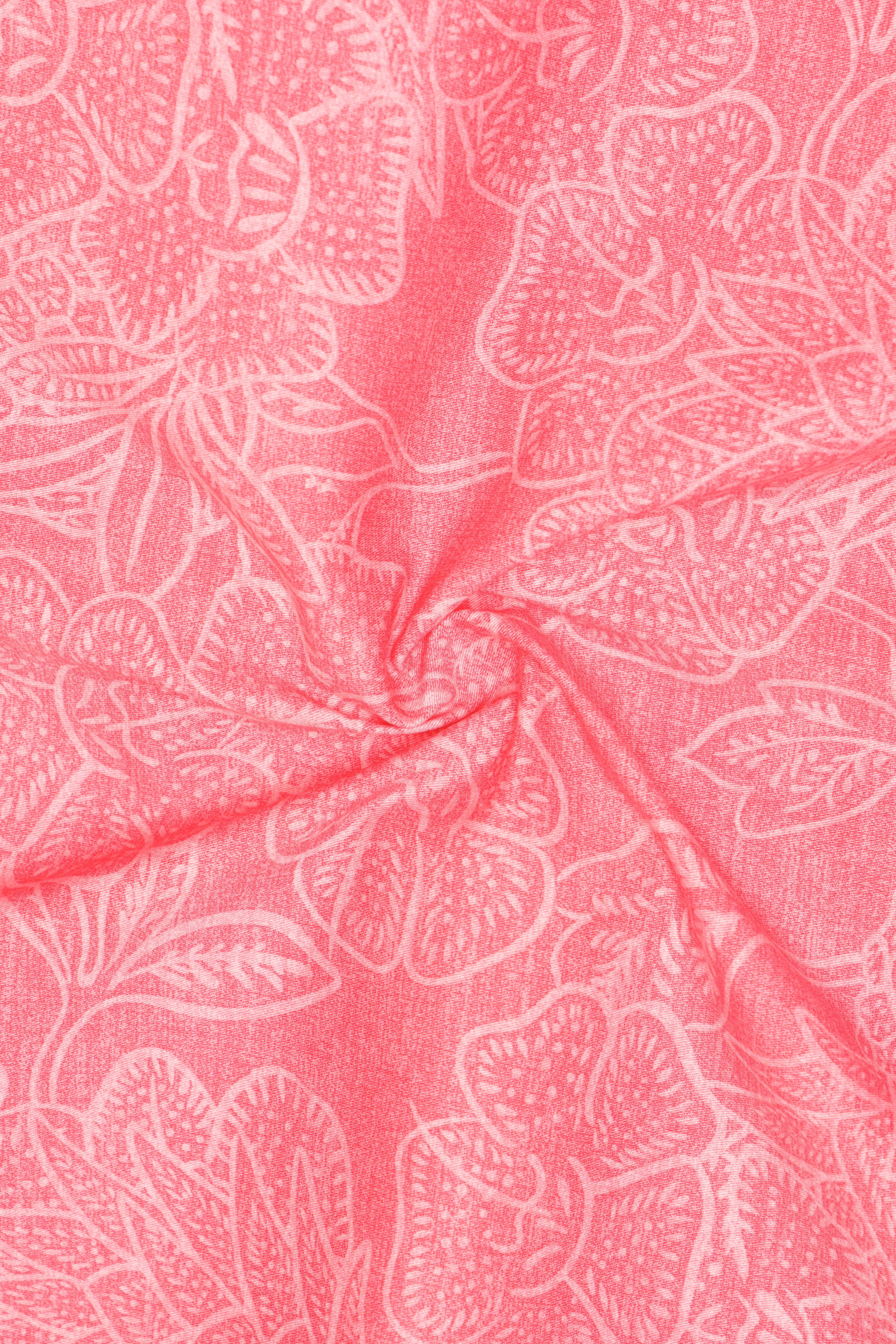 Springtide-Geraldine Pink Floral Printed Cotton Single Breasted Suit