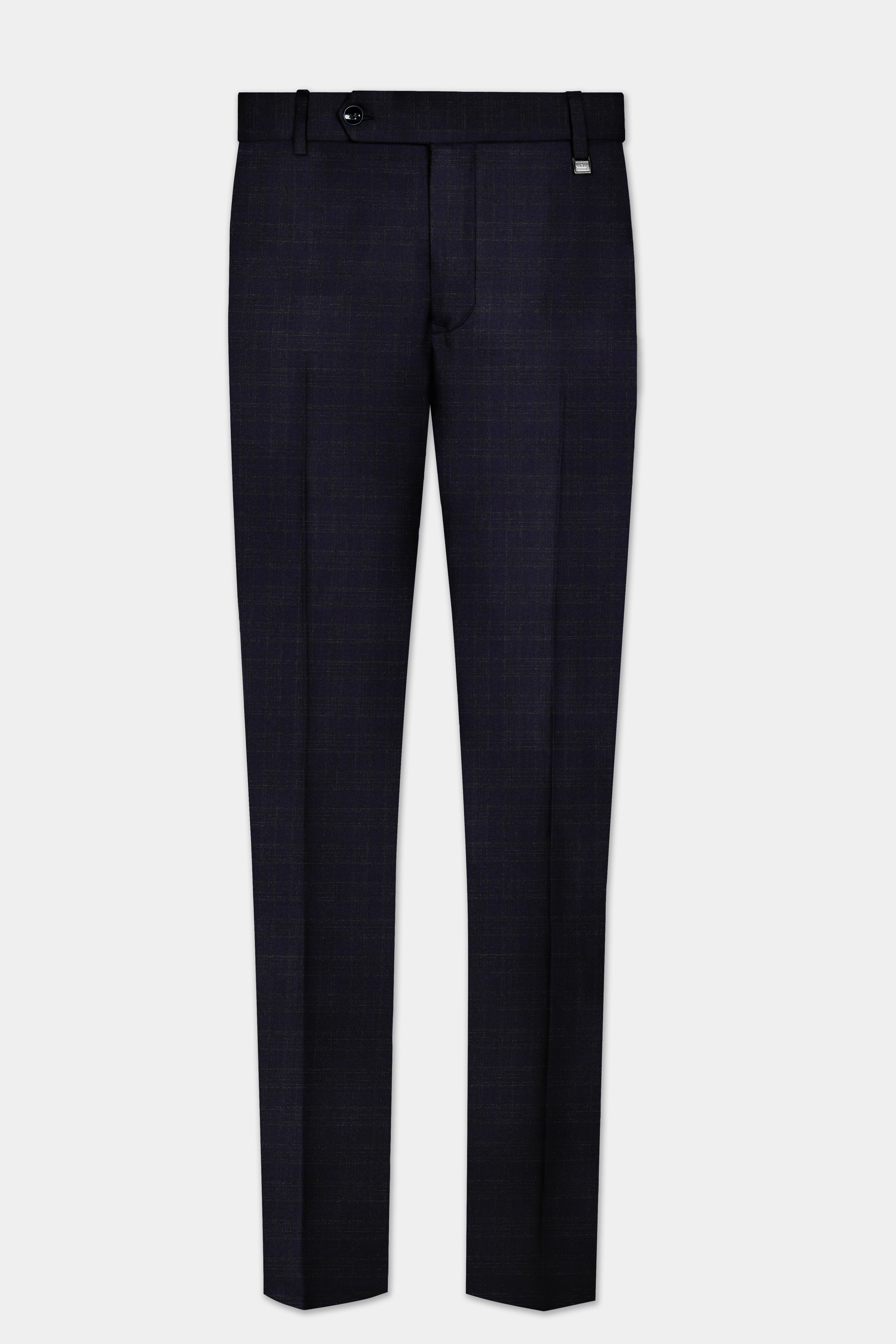 Ashford-Cinder Blue Plaid Wool Rich Single Breasted Suit