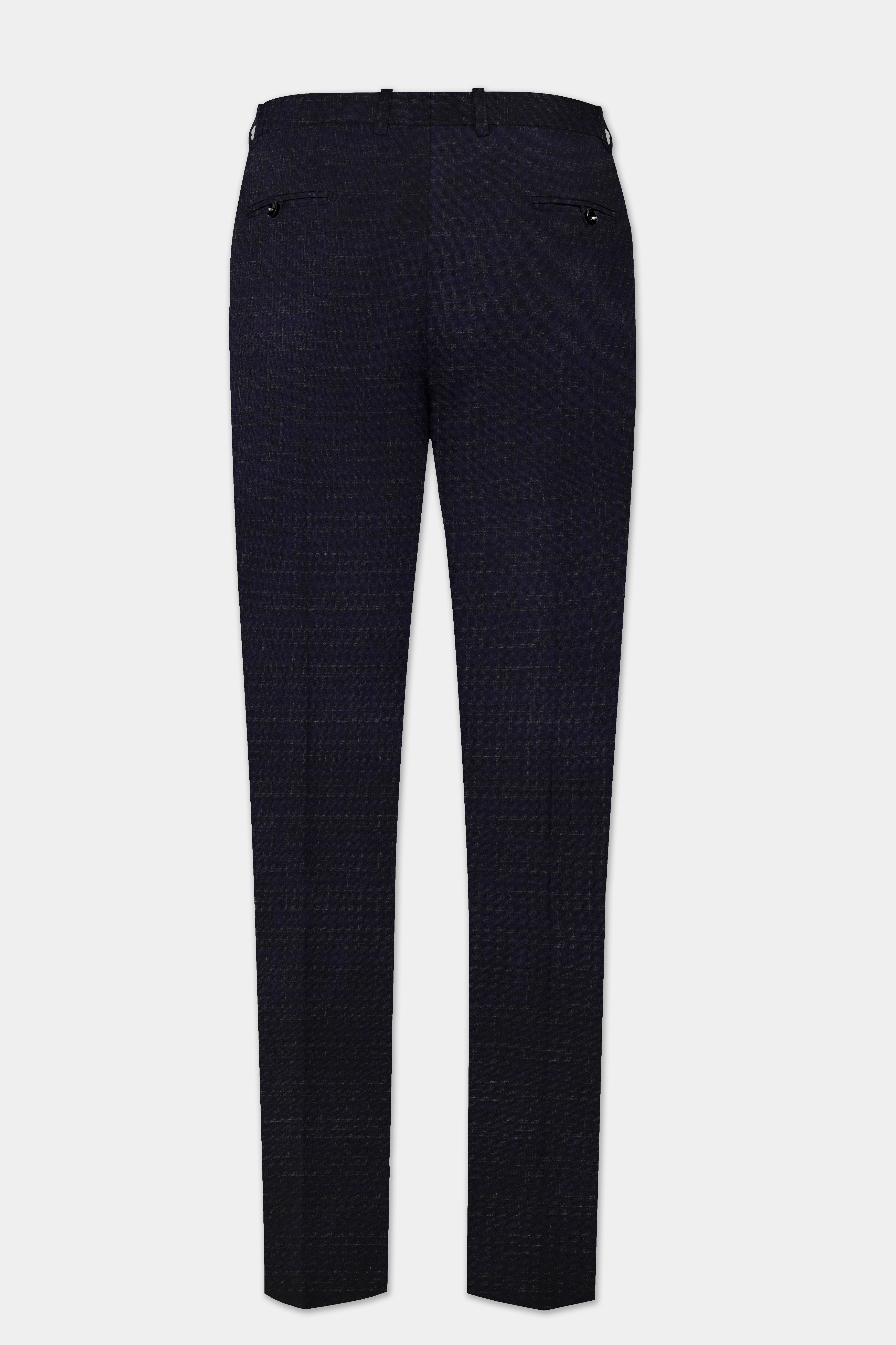 Ashford-Cinder Blue Plaid Wool Rich Single Breasted Suit