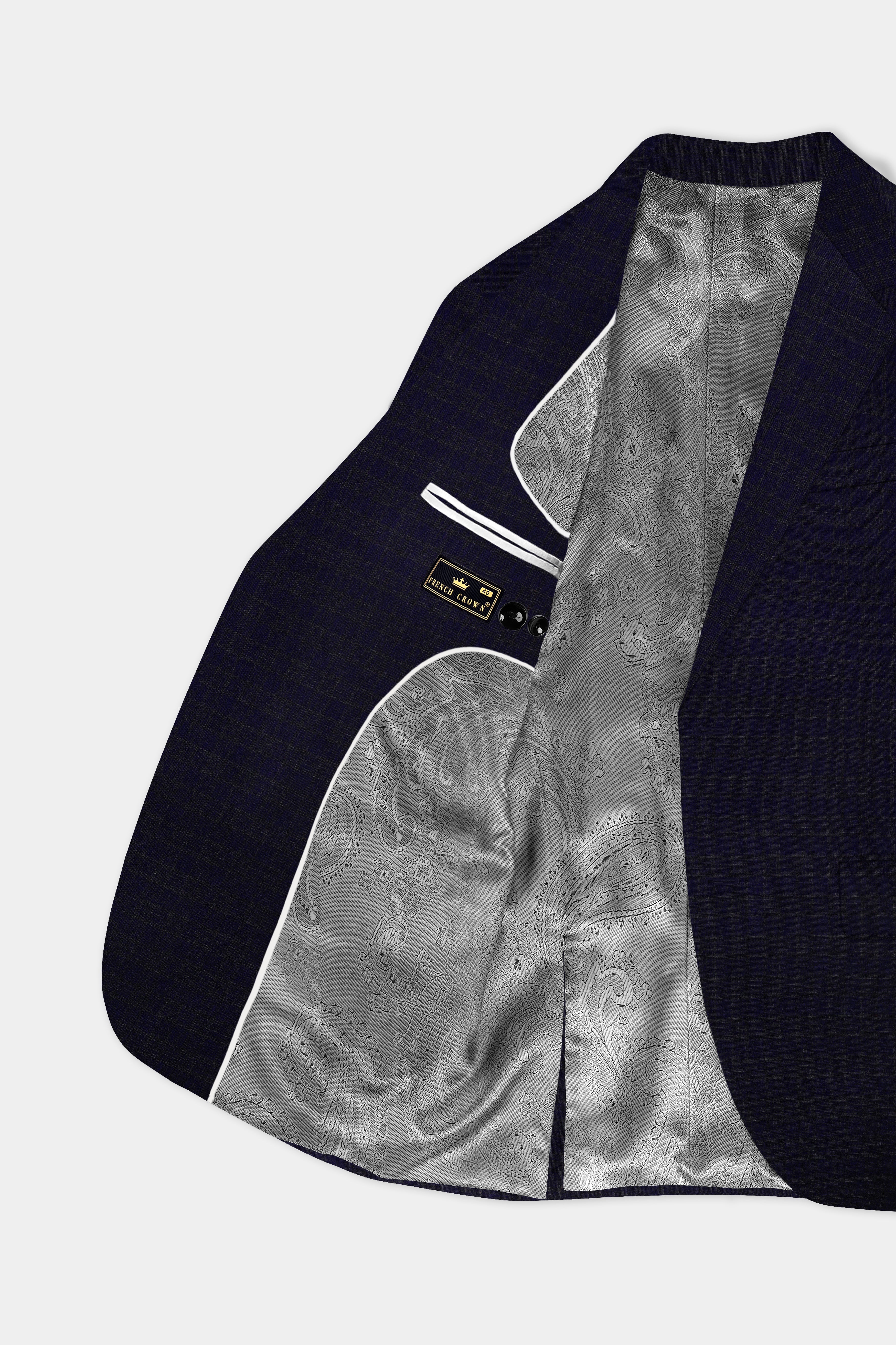 Ashford-Cinder Blue Plaid Wool Rich Single Breasted Suit