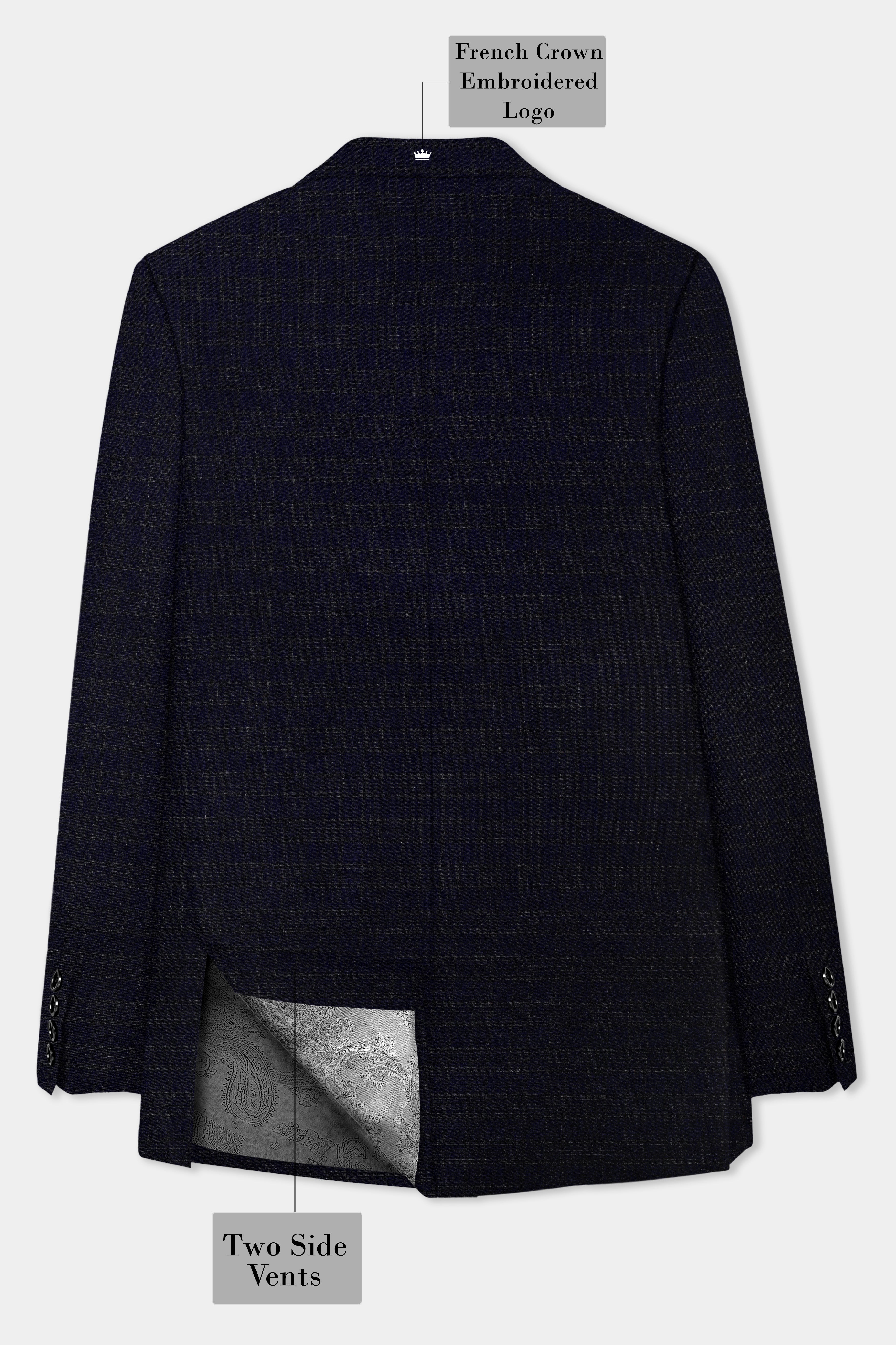 Ashford-Cinder Blue Plaid Wool Rich Single Breasted Suit