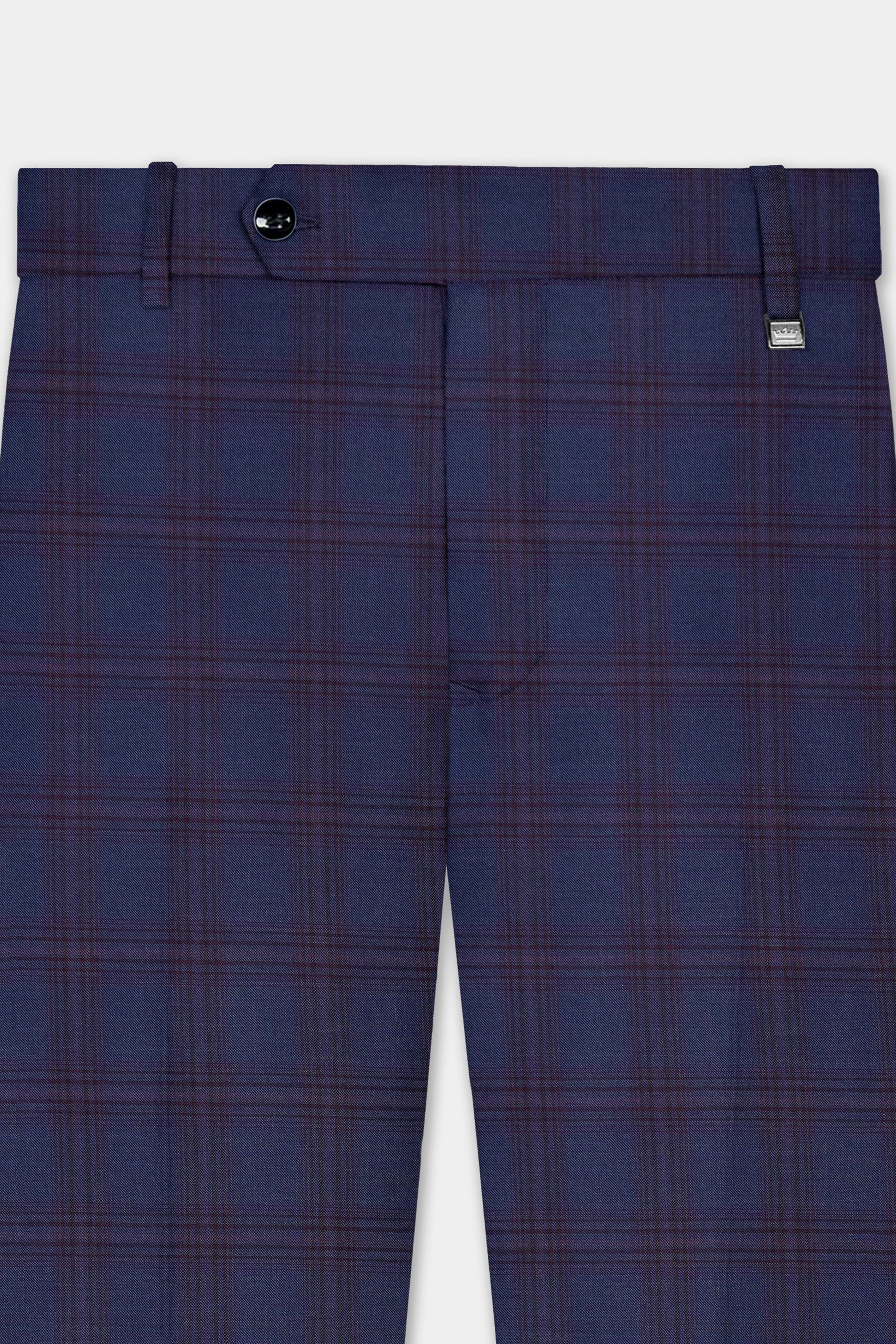 Ocean Crest-Martinique Blue Plaid Wool Rich Double Breasted Suit
