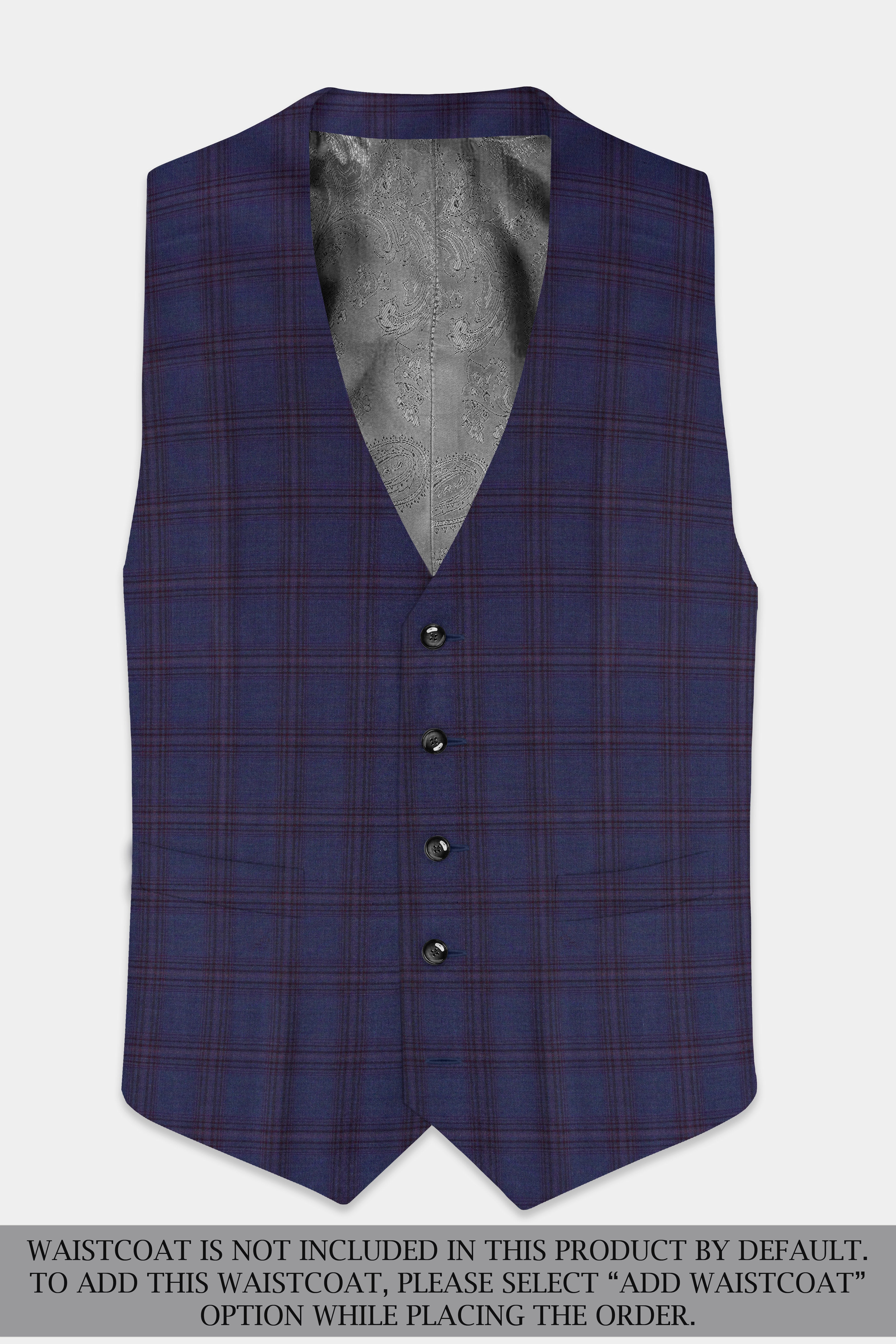Ocean Crest-Martinique Blue Plaid Wool Rich Double Breasted Suit