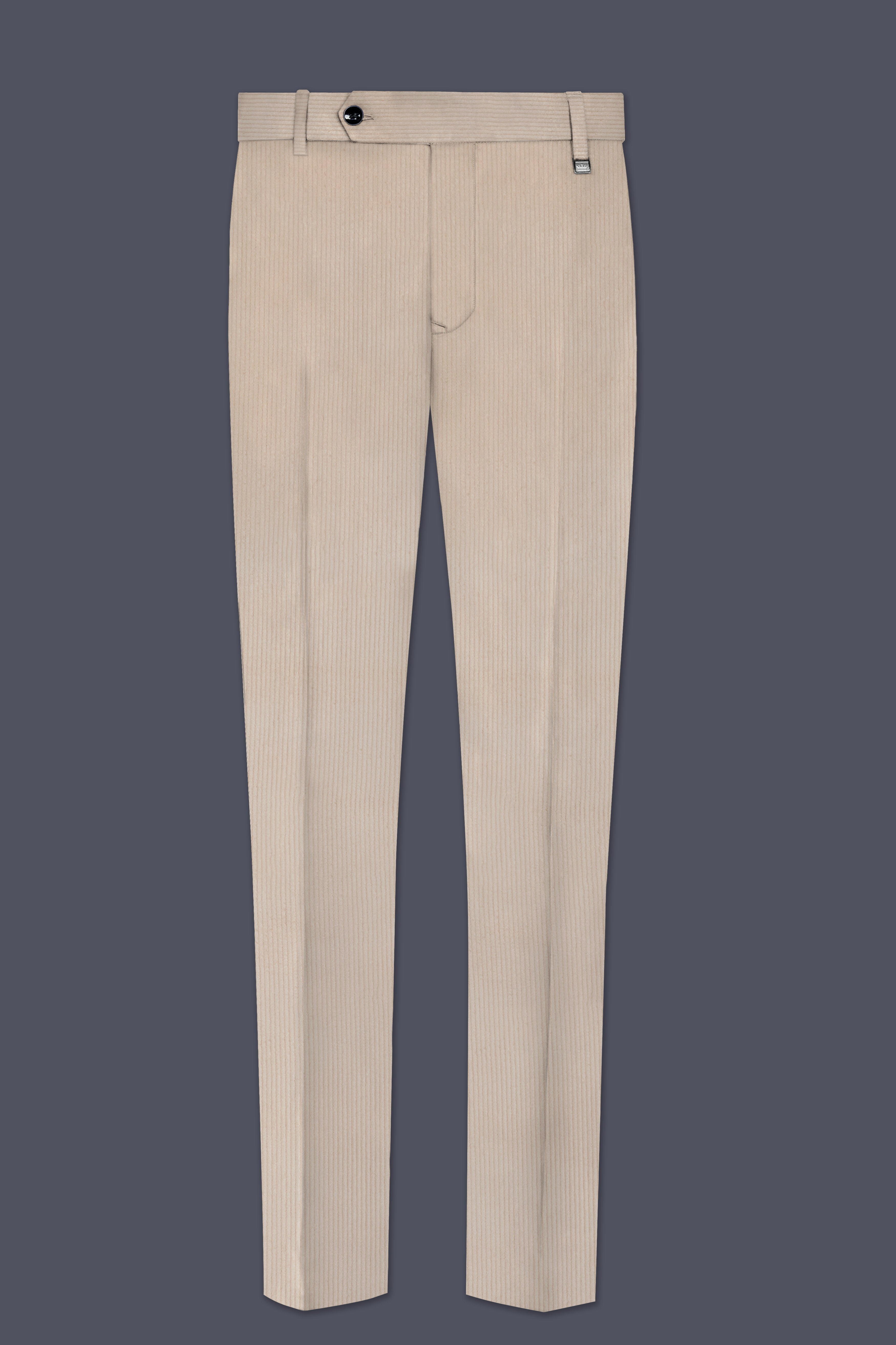 Moonbeam-Moon Mist Cream Textured Corduroy Premium Cotton Single Breasted Sports Suit
