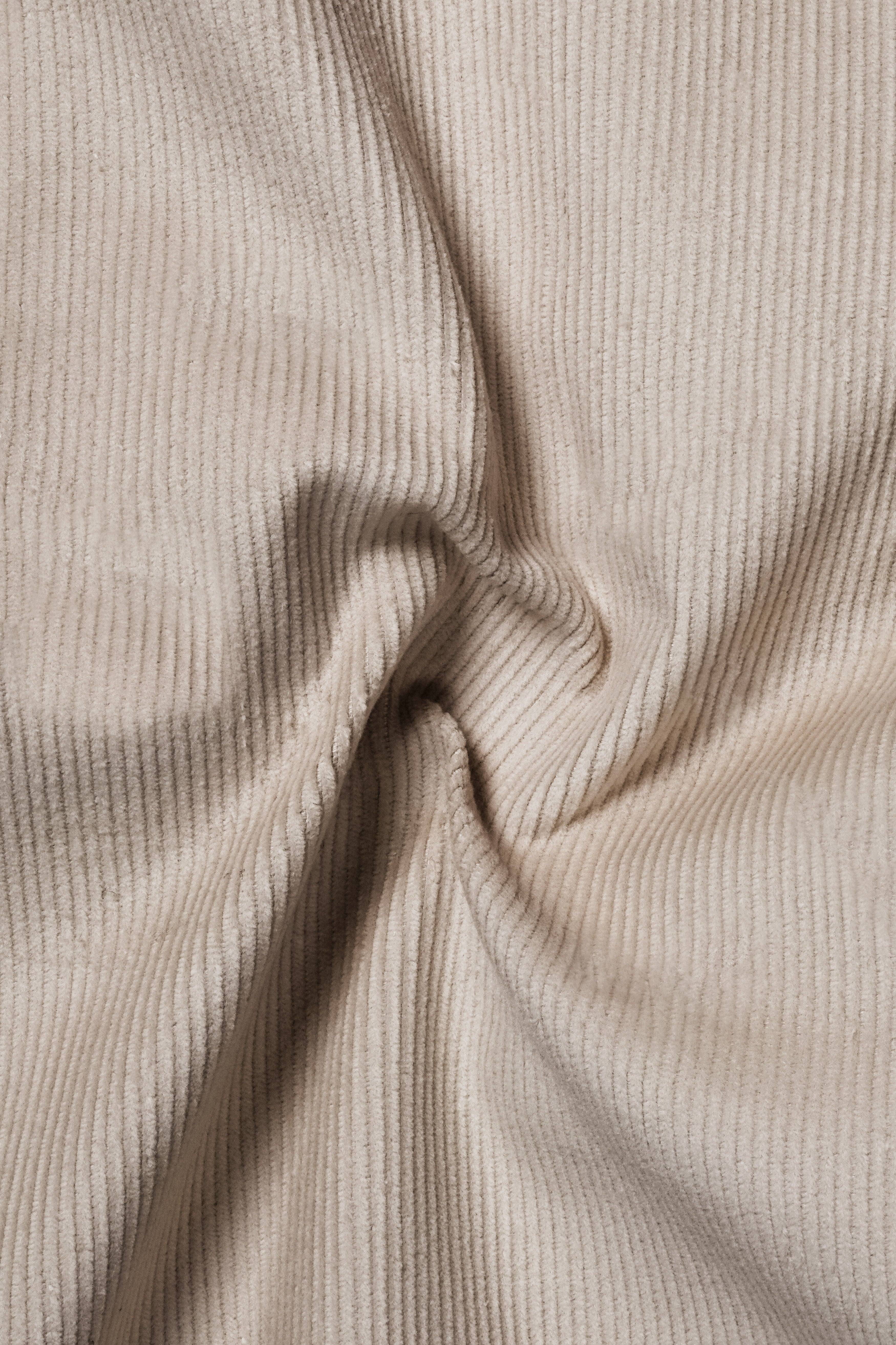 Moonbeam-Moon Mist Cream Textured Corduroy Premium Cotton Single Breasted Sports Suit