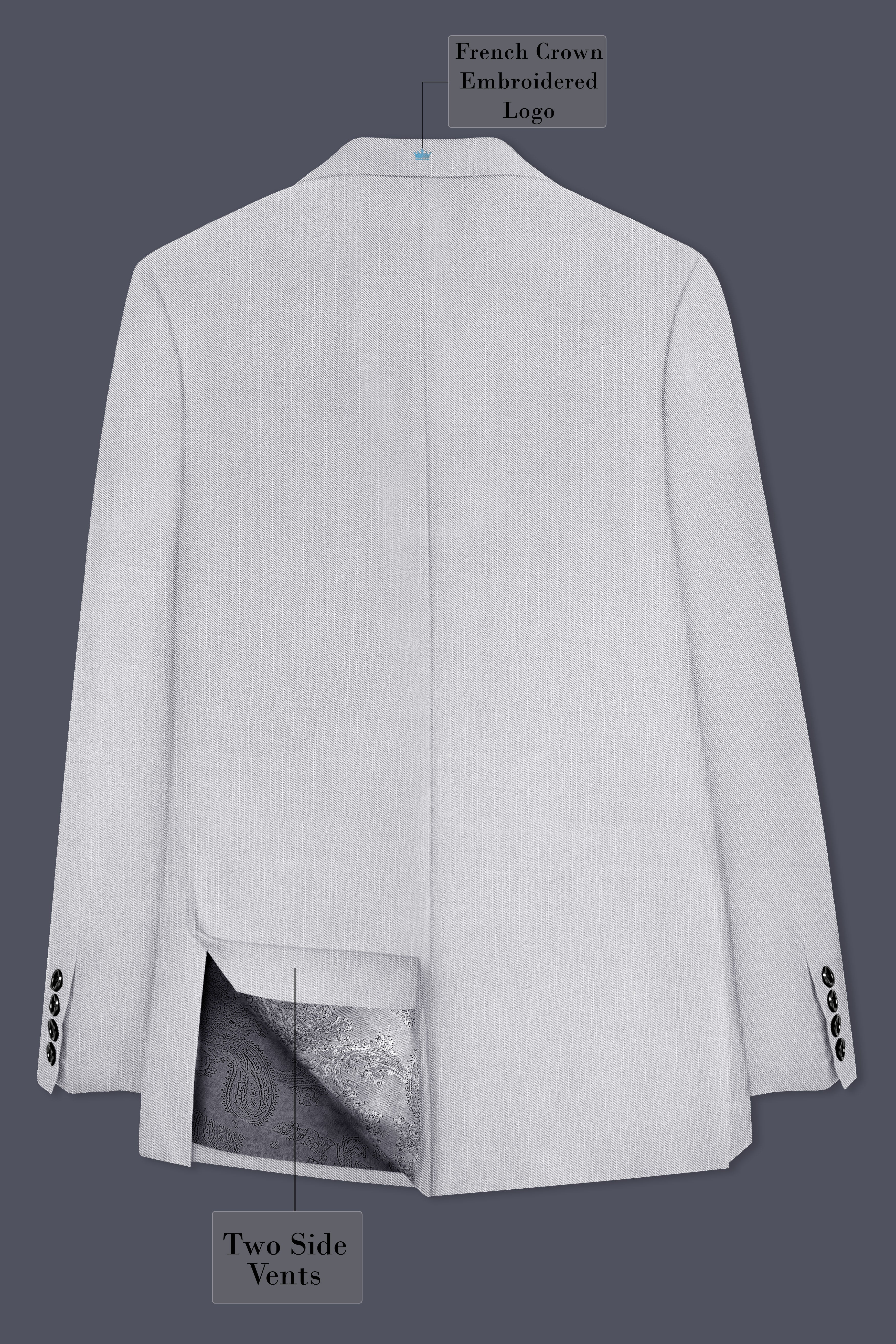 Granite-Alto Gray Solid Wool Rich Single Breasted Stretchable Traveler Suit