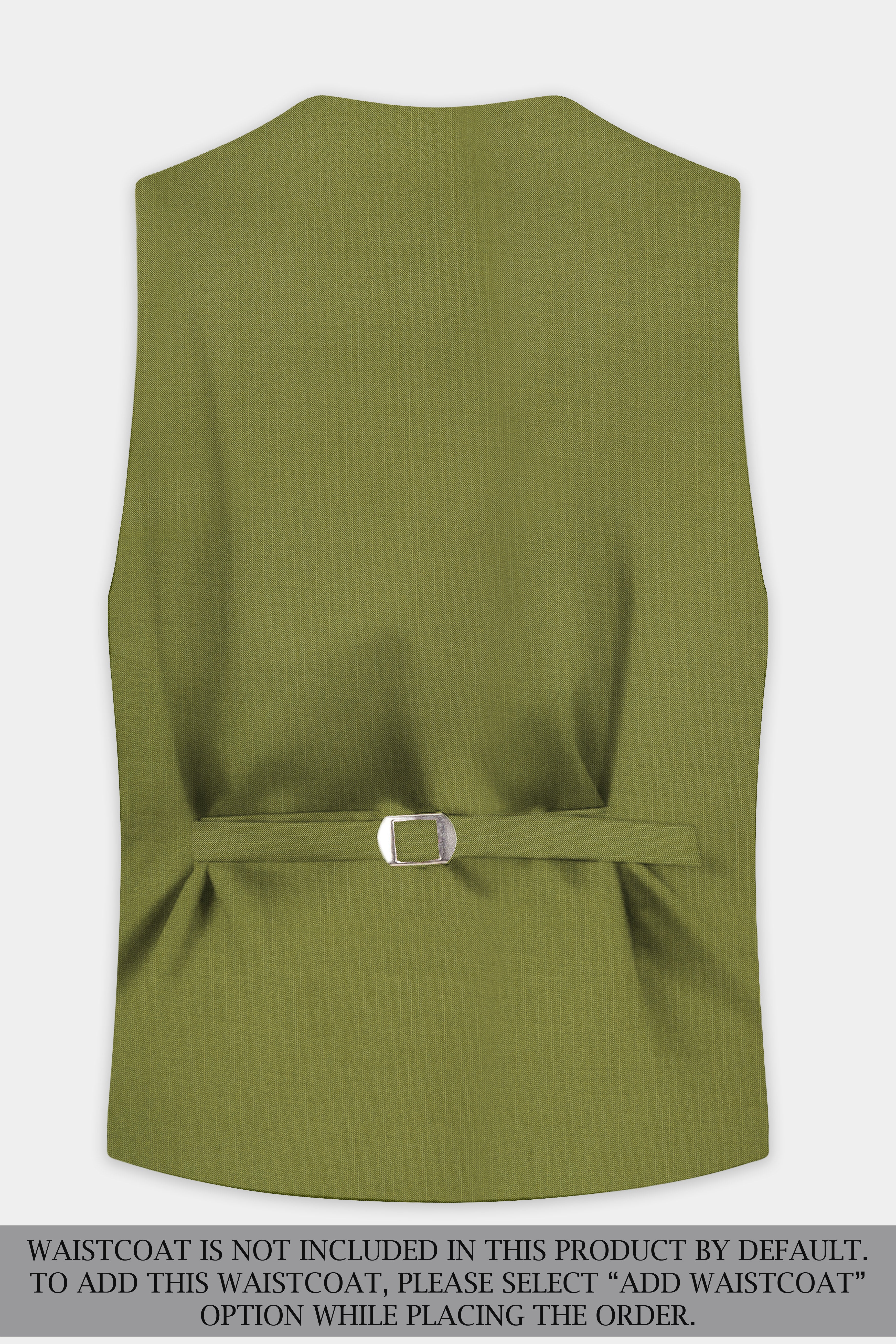 Glade-Muddy Green Solid Wool Rich Single Breasted Slight Stretch Suit