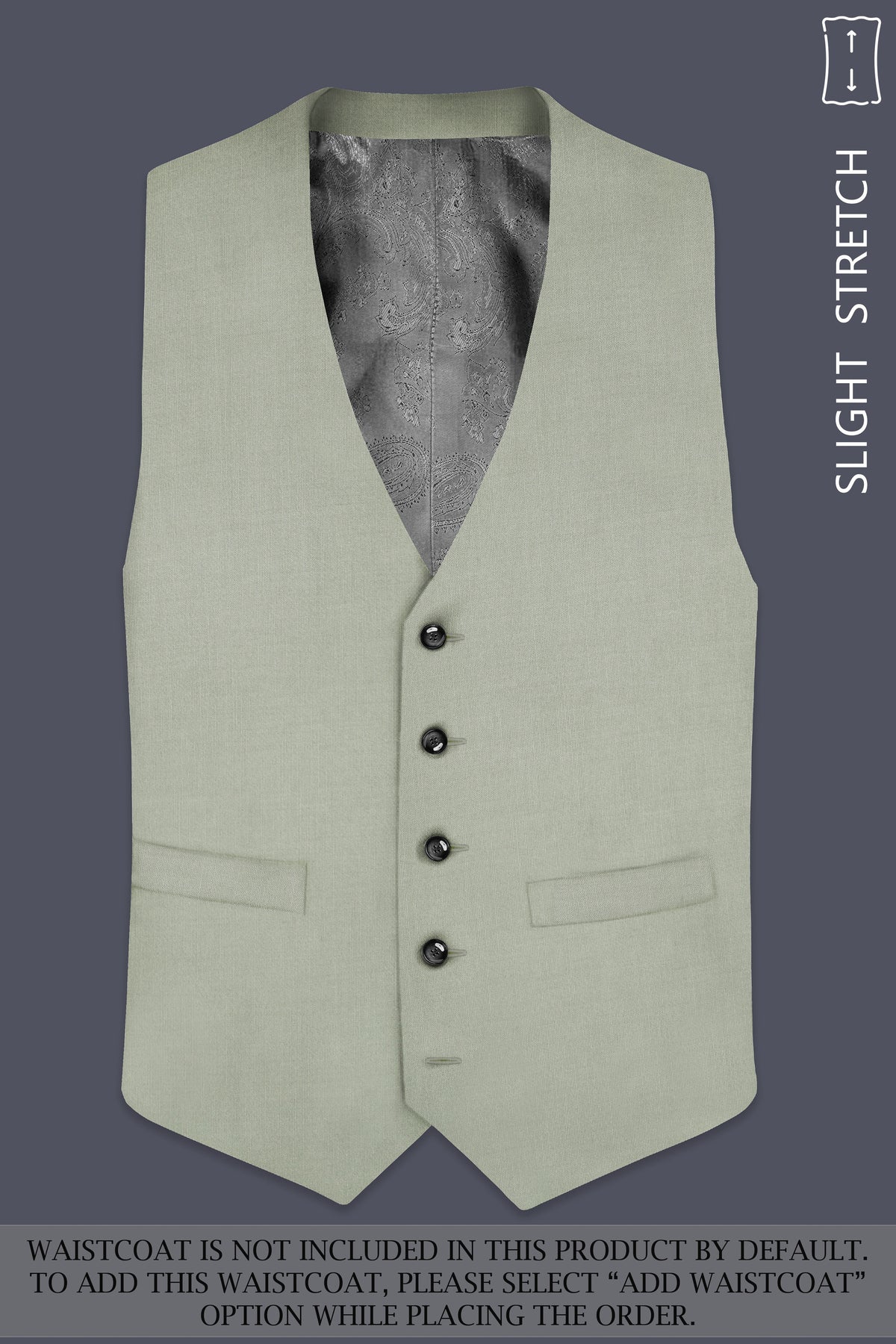 Lichen-Norway Green Solid Wool Rich Double Breasted Slight Stretch Suit