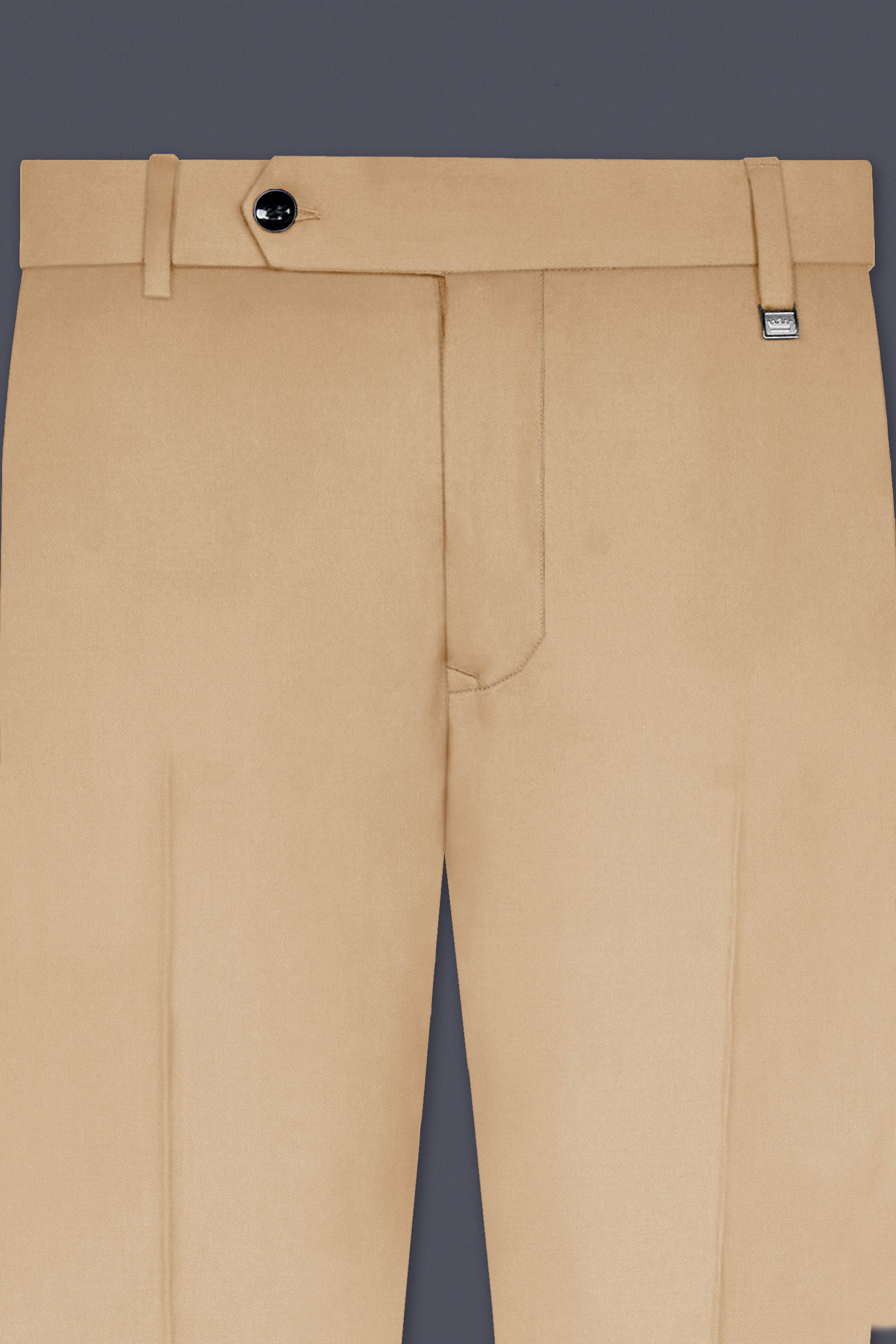 Cameo Cream Solid Cotton Double Breasted Suit