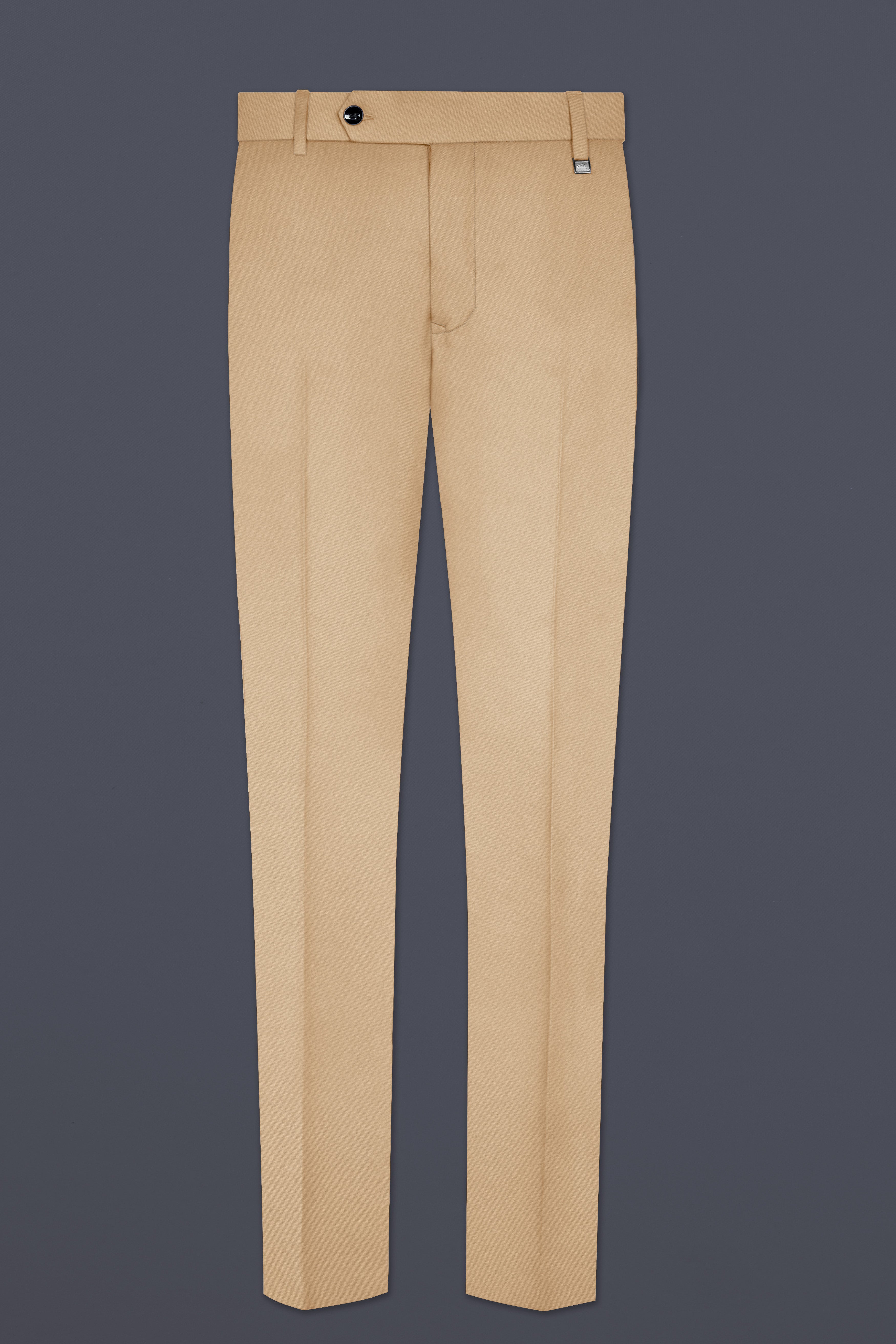 Cameo Cream Solid Cotton Double Breasted Suit