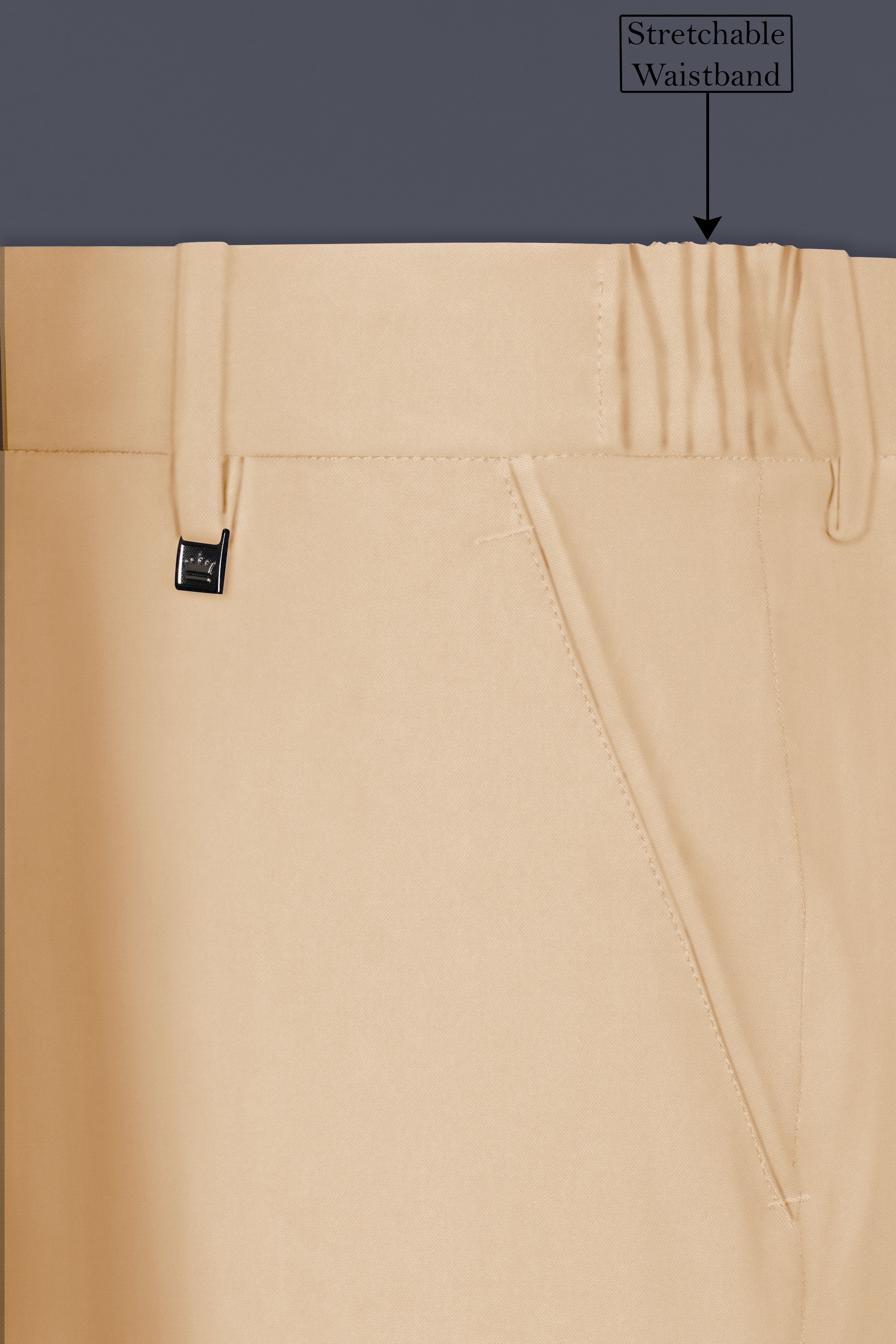 Cameo Cream Solid Cotton Double Breasted Suit