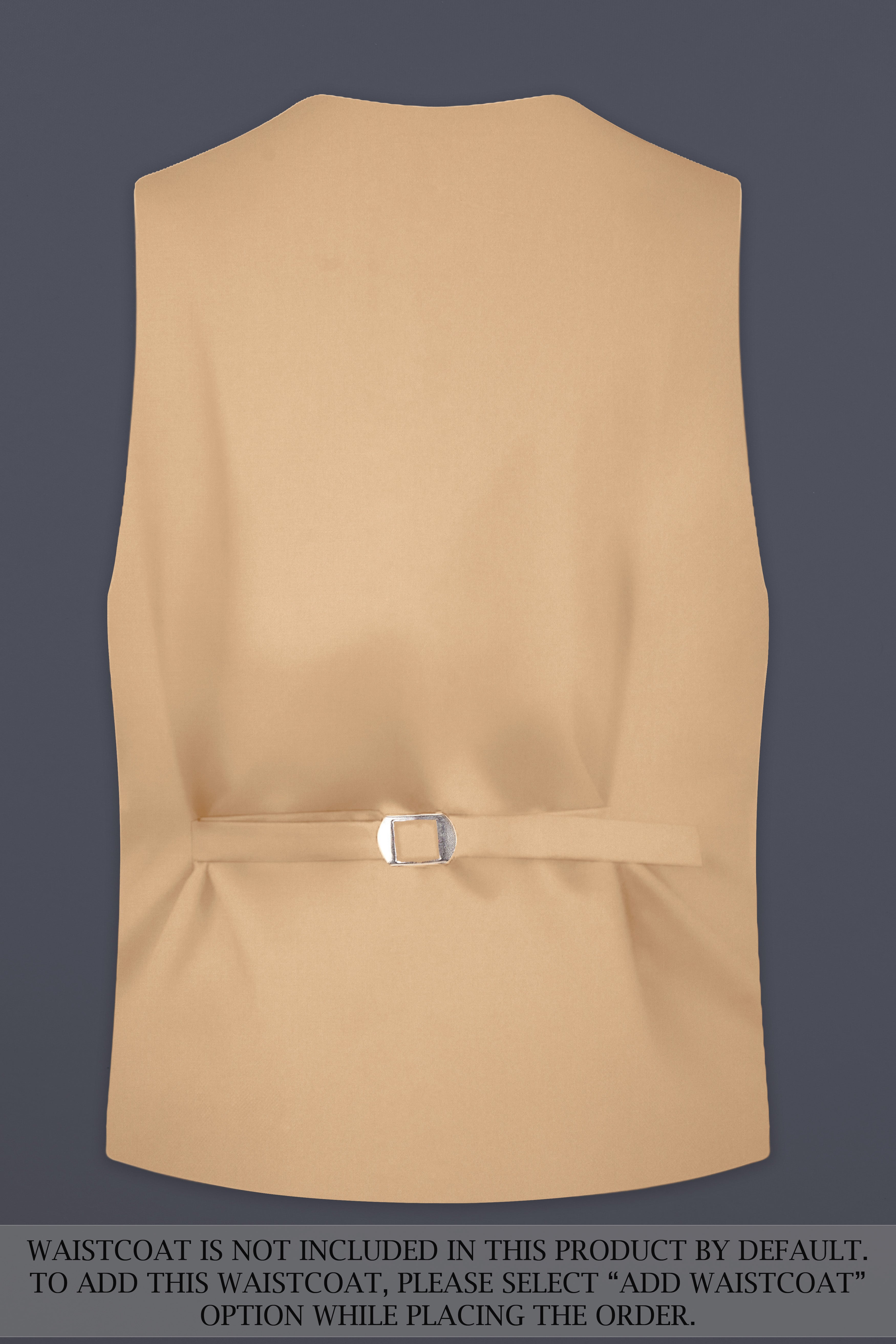 Cameo Cream Solid Cotton Double Breasted Suit