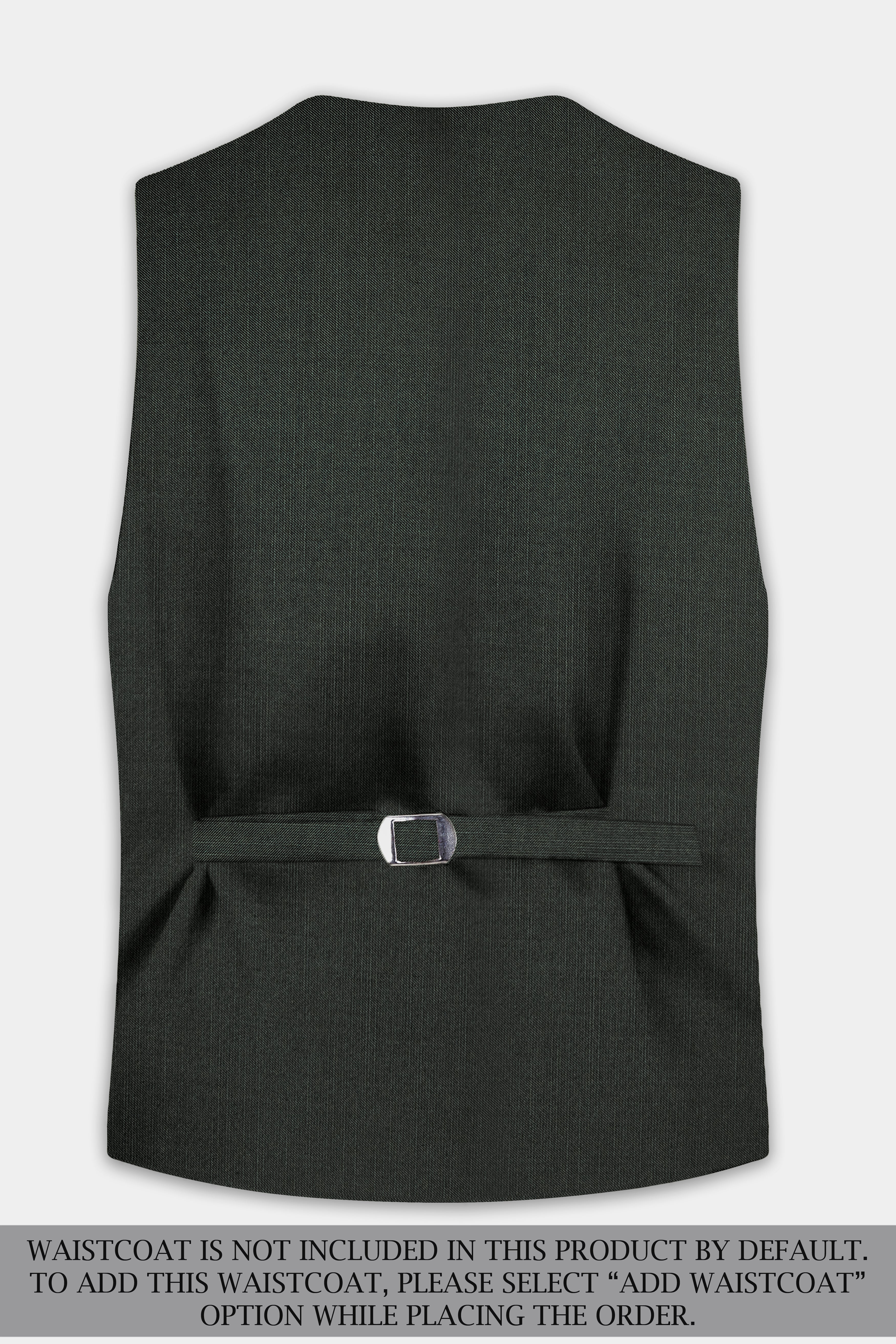 Shafton-Mine Shaft Green Solid Wool Rich Single Breasted Slight Stretch Suit