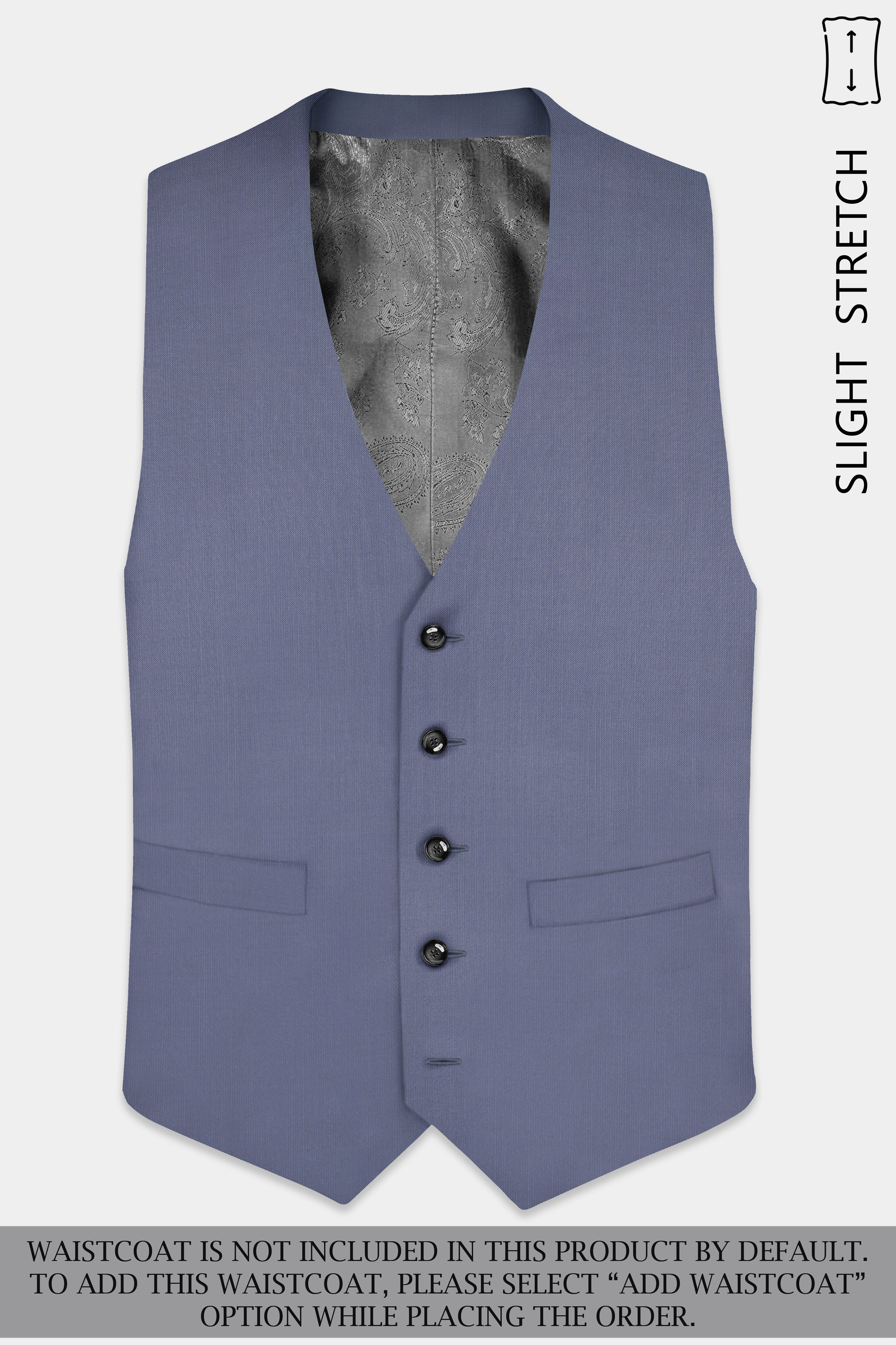 Zenith-Comet Gray Solid Wool Rich Single Breasted Slight Stretch Suit