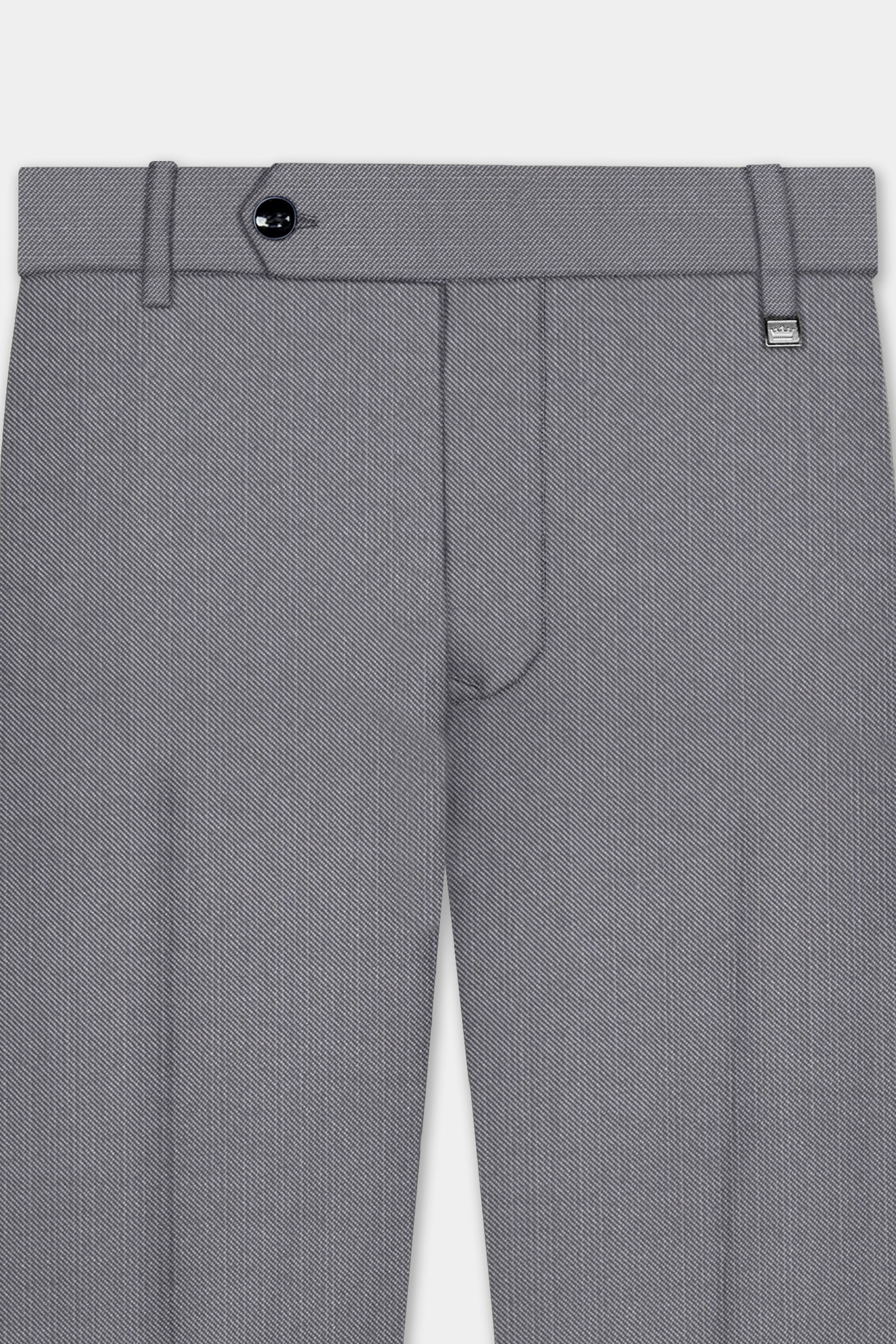 Dorian-Friar Gray Solid Wool Rich Single Breasted Stretchable traveler Suit