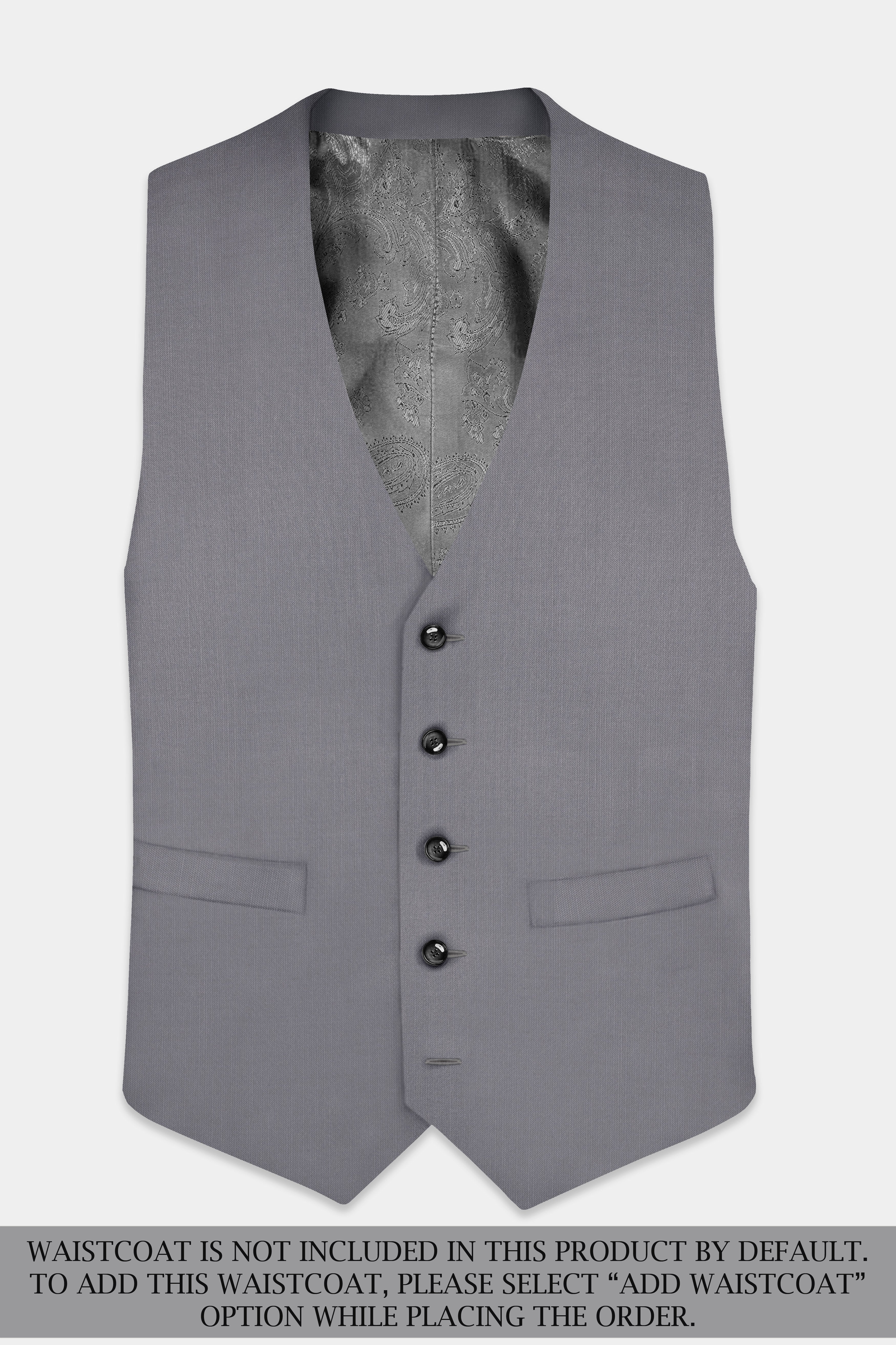 Dorian-Friar Gray Solid Wool Rich Single Breasted Stretchable traveler Suit
