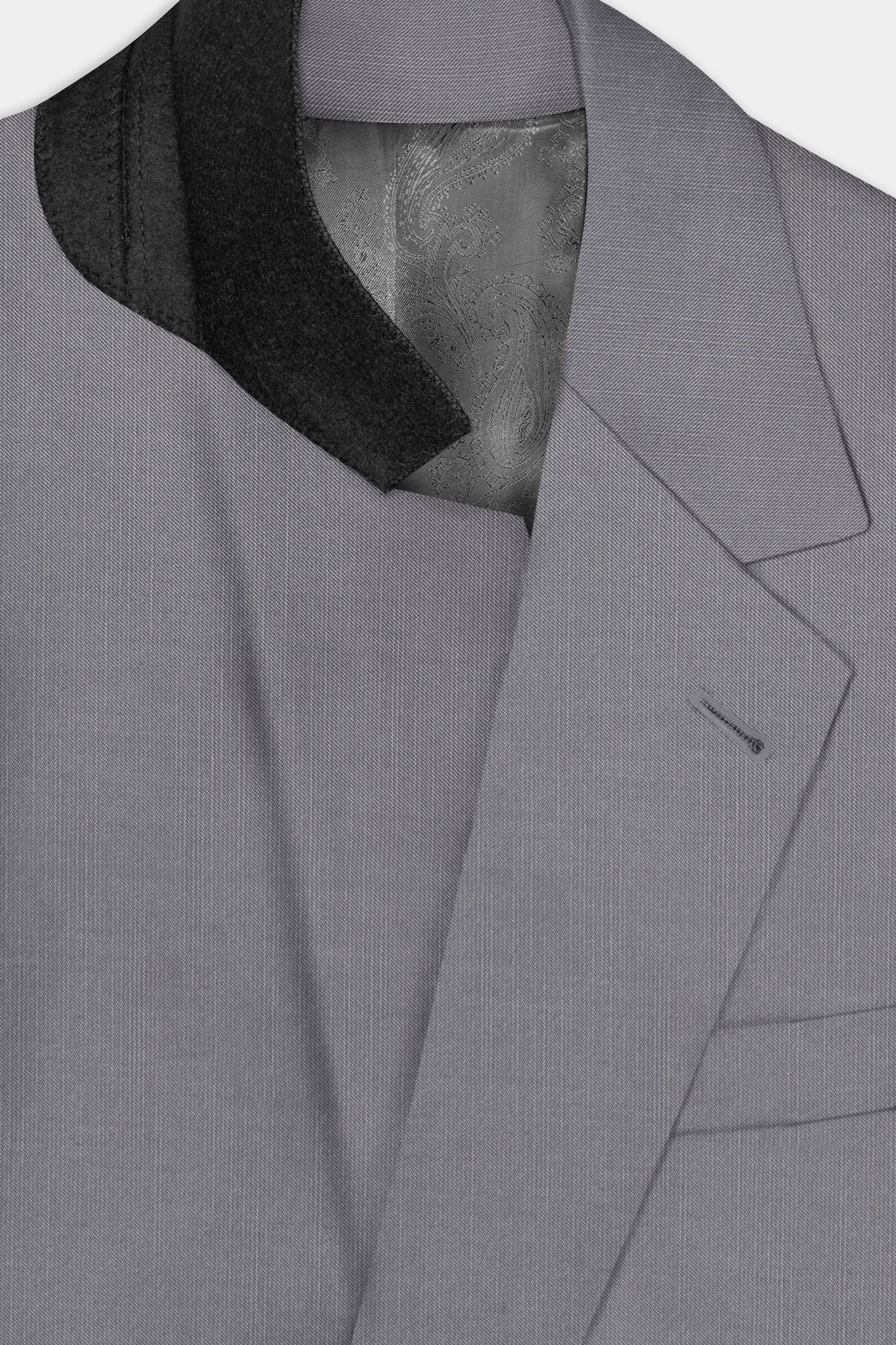 Dorian-Friar Gray Solid Wool Rich Single Breasted Stretchable traveler Suit