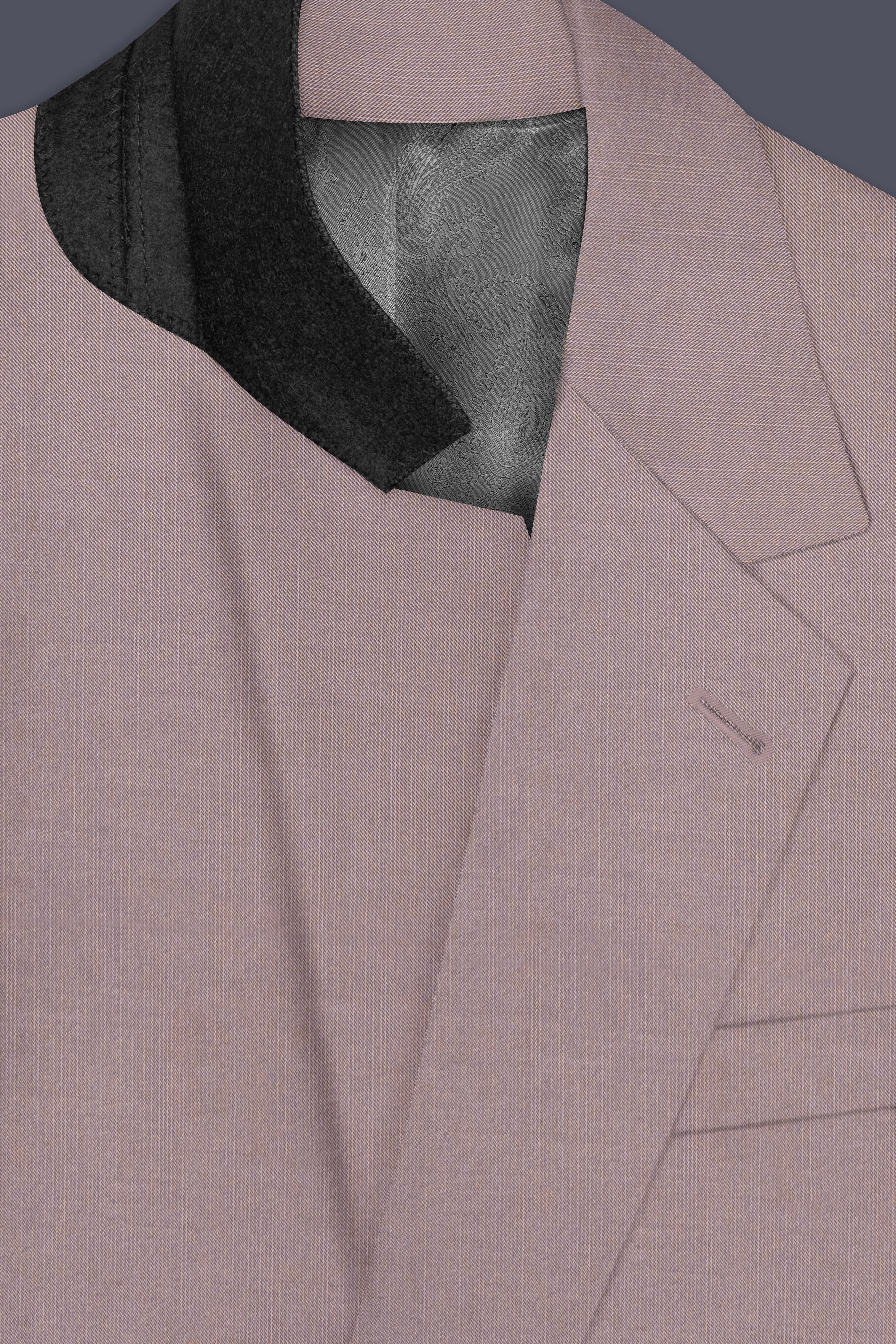 Amour-Rose Quartz Pink Solid Wool Rich Single Breasted Slight Stretch Suit