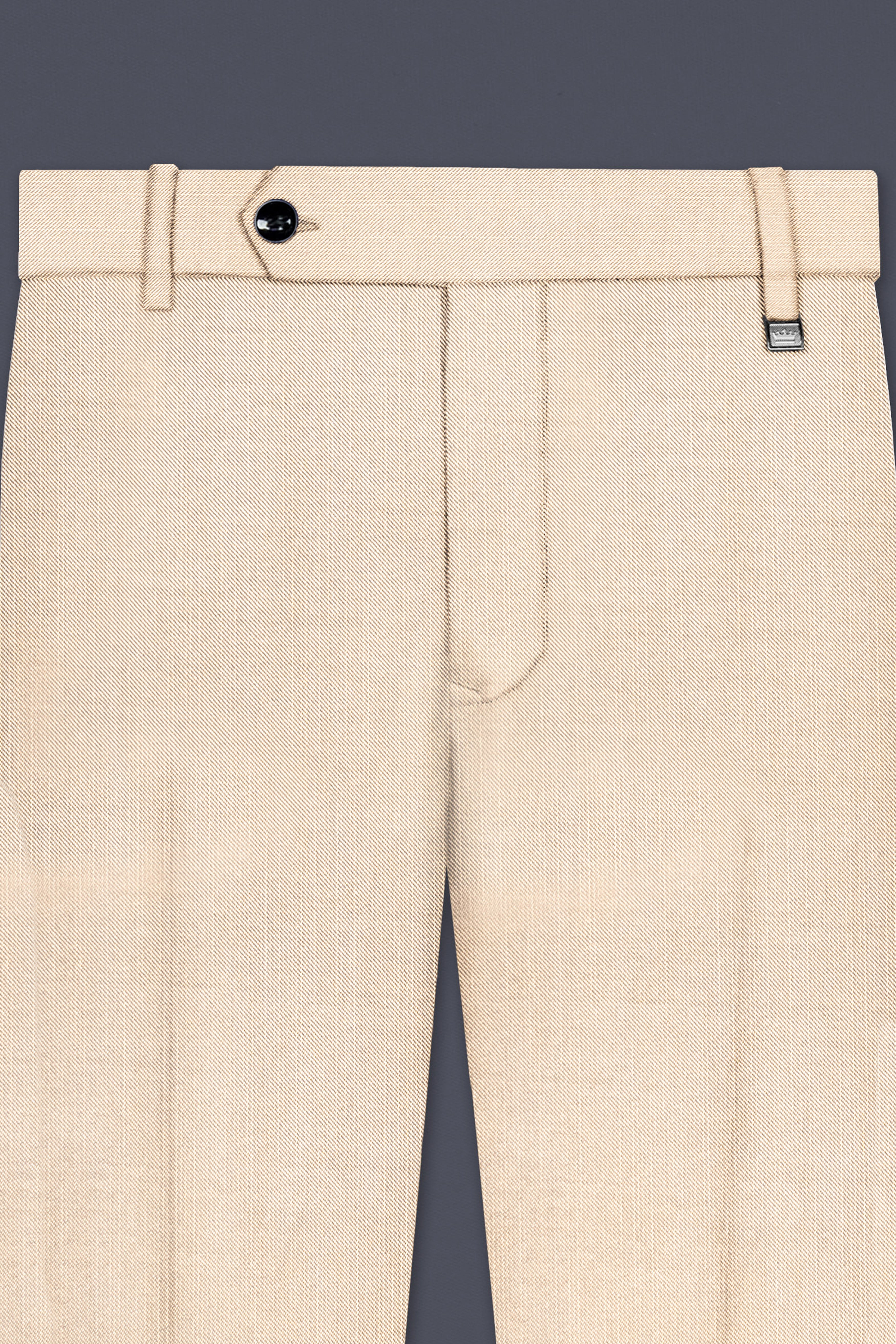 Biscotti-Parchment Cream Solid Wool Rich Double Breasted Stretchable traveler Suit