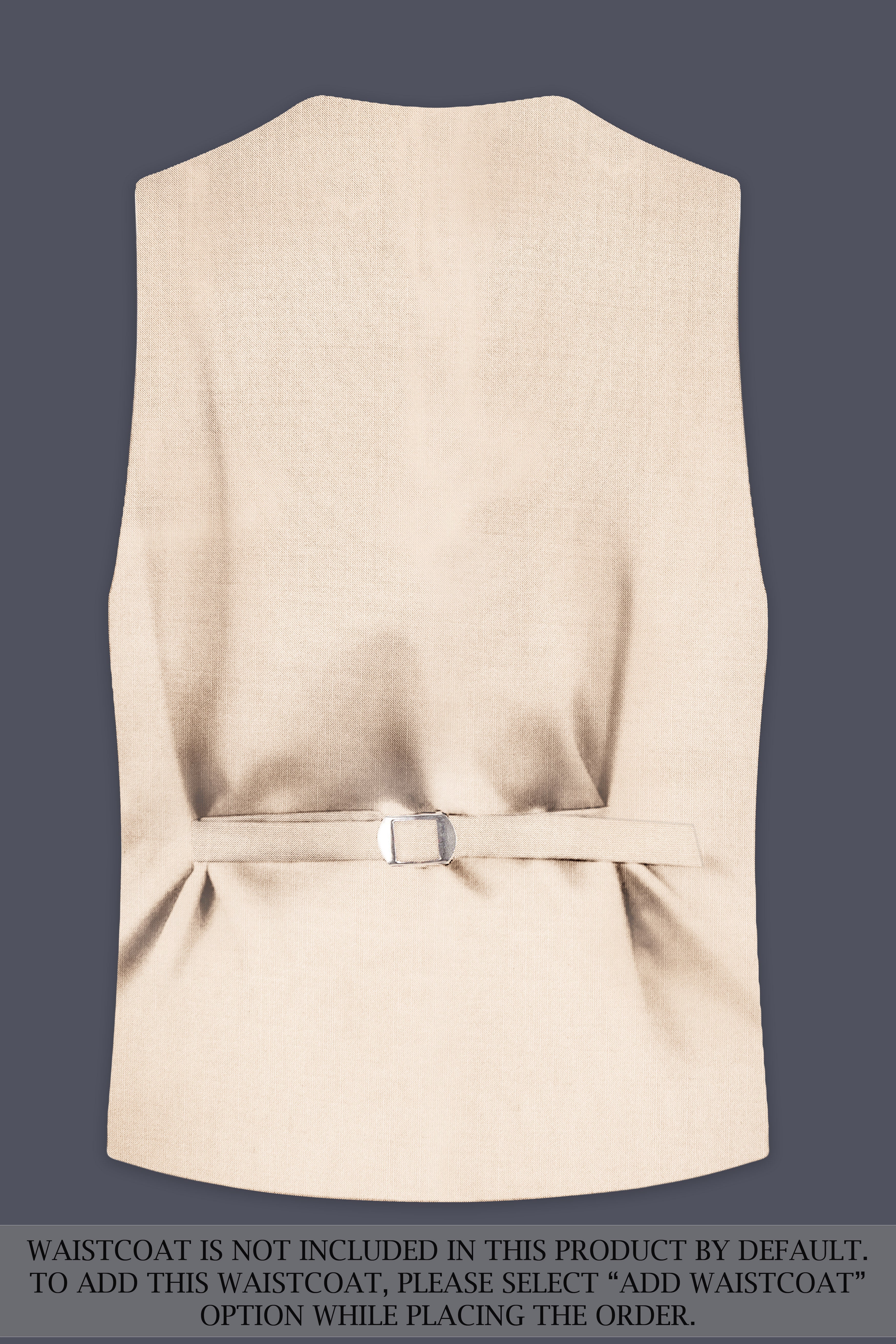 Biscotti-Parchment Cream Solid Wool Rich Double Breasted Stretchable traveler Suit