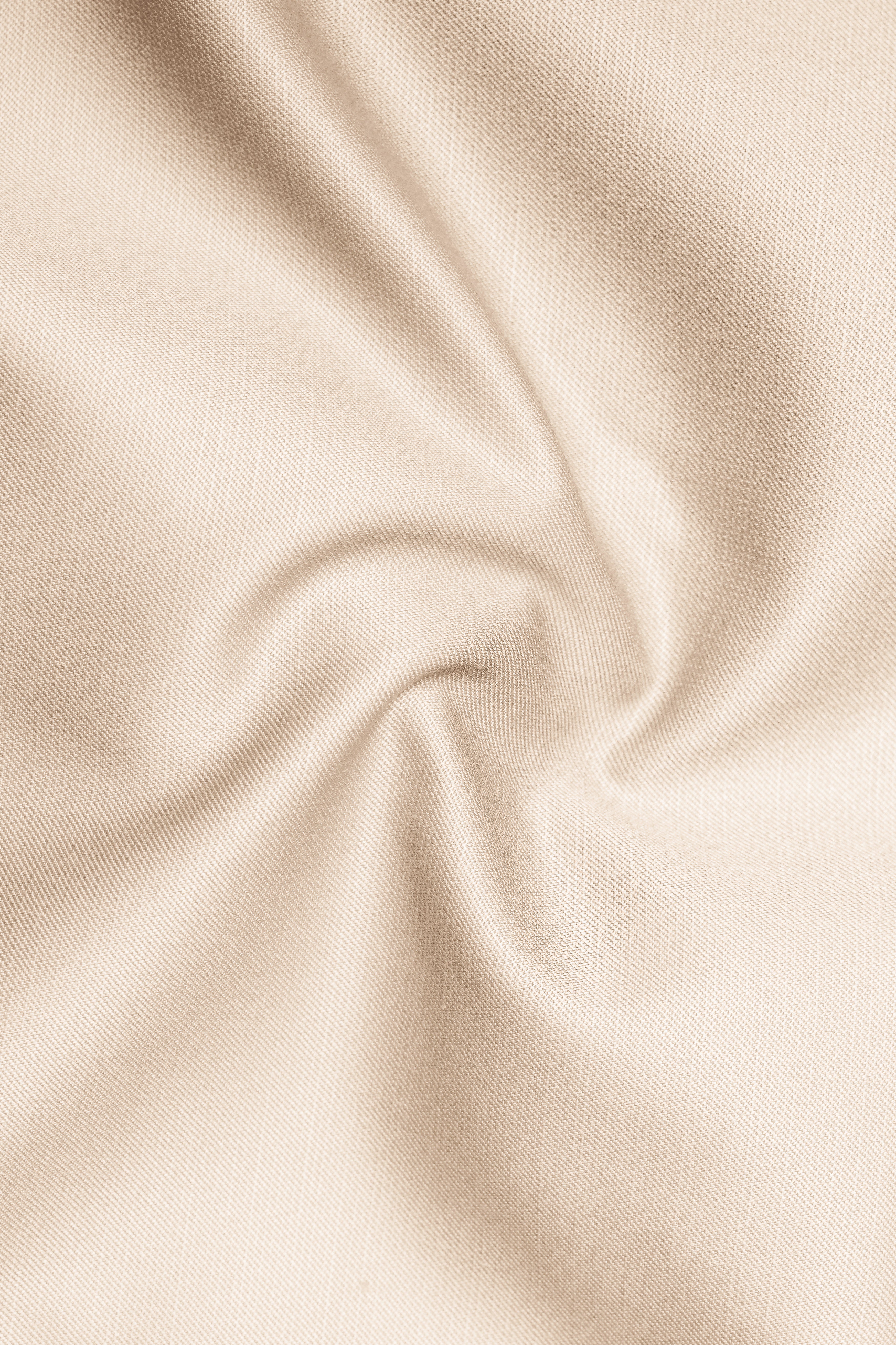 Biscotti-Parchment Cream Solid Wool Rich Double Breasted Slight Stretch Suit