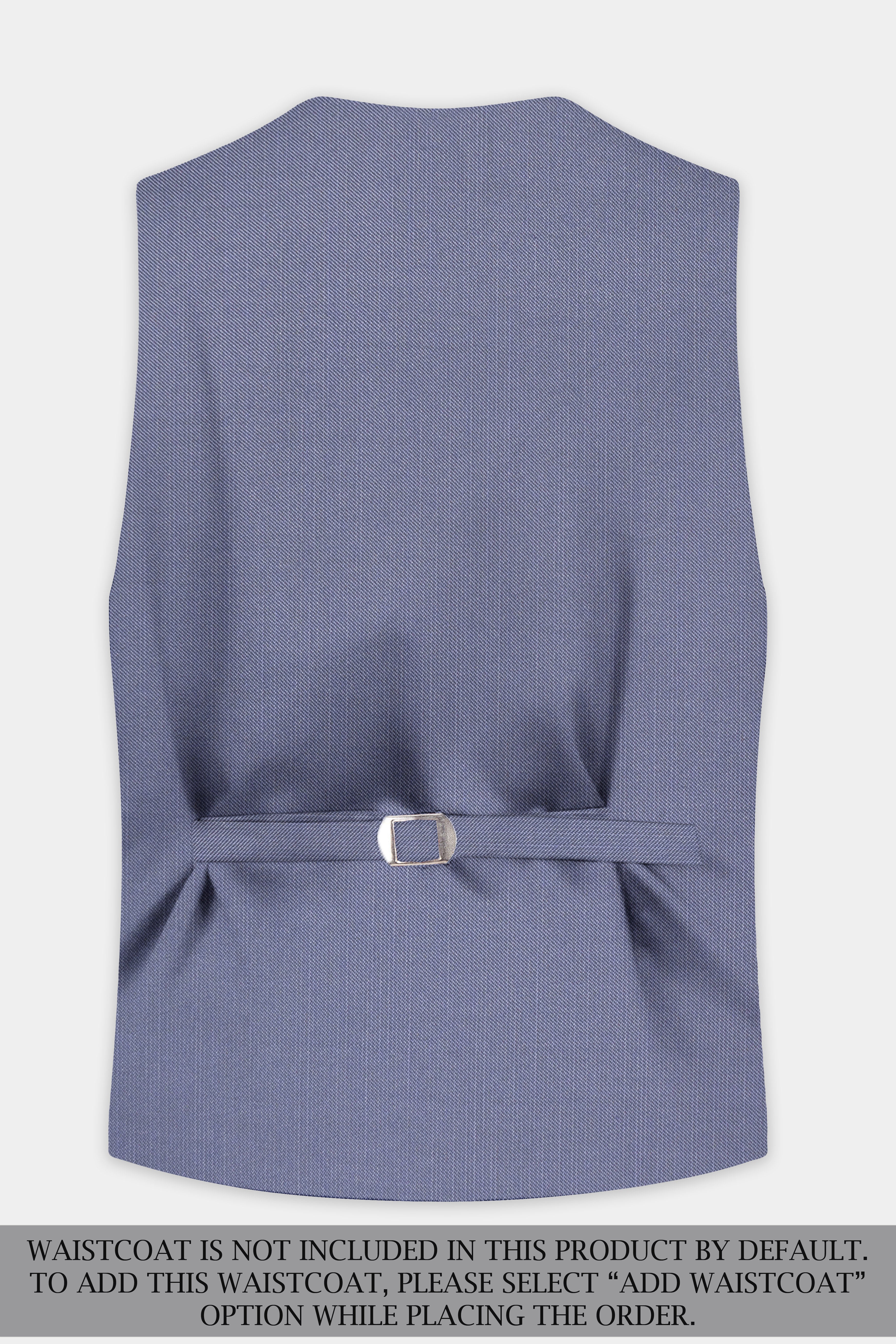 Zenith-Comet Blue Solid Wool Rich Double Breasted Stretchable traveler Suit