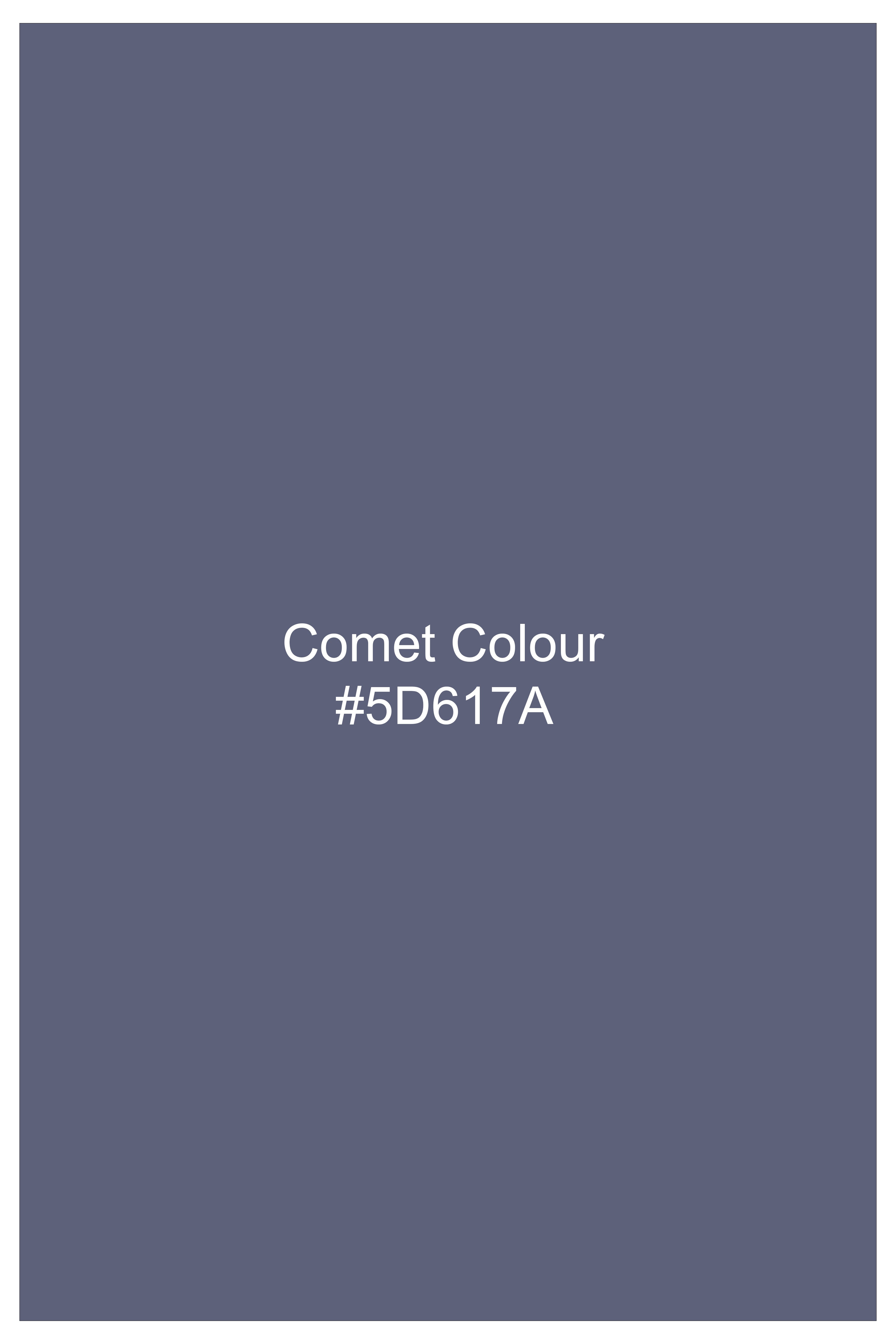 Zenith-Comet Blue Solid Wool Rich Double Breasted Stretchable traveler Suit