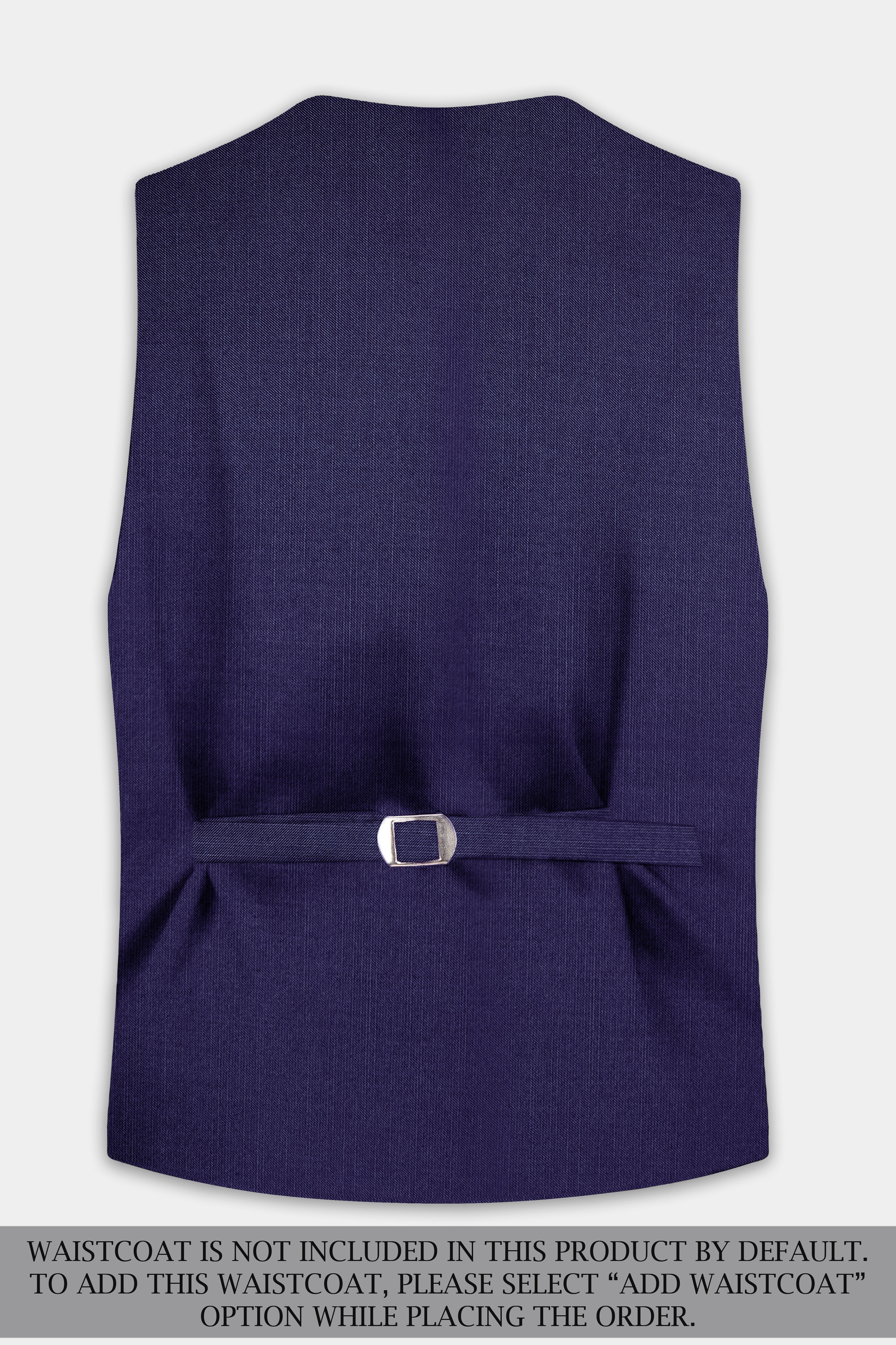 Triton-Martinique Blue Solid Wool Rich Double Breasted Slight Stretch Suit
